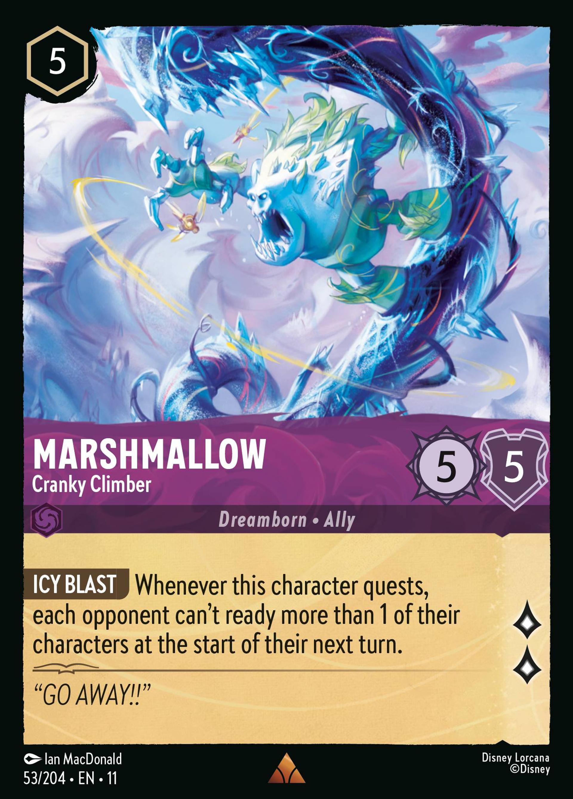 Marshmallow - Cranky Climber — Winterspell — Lorcana