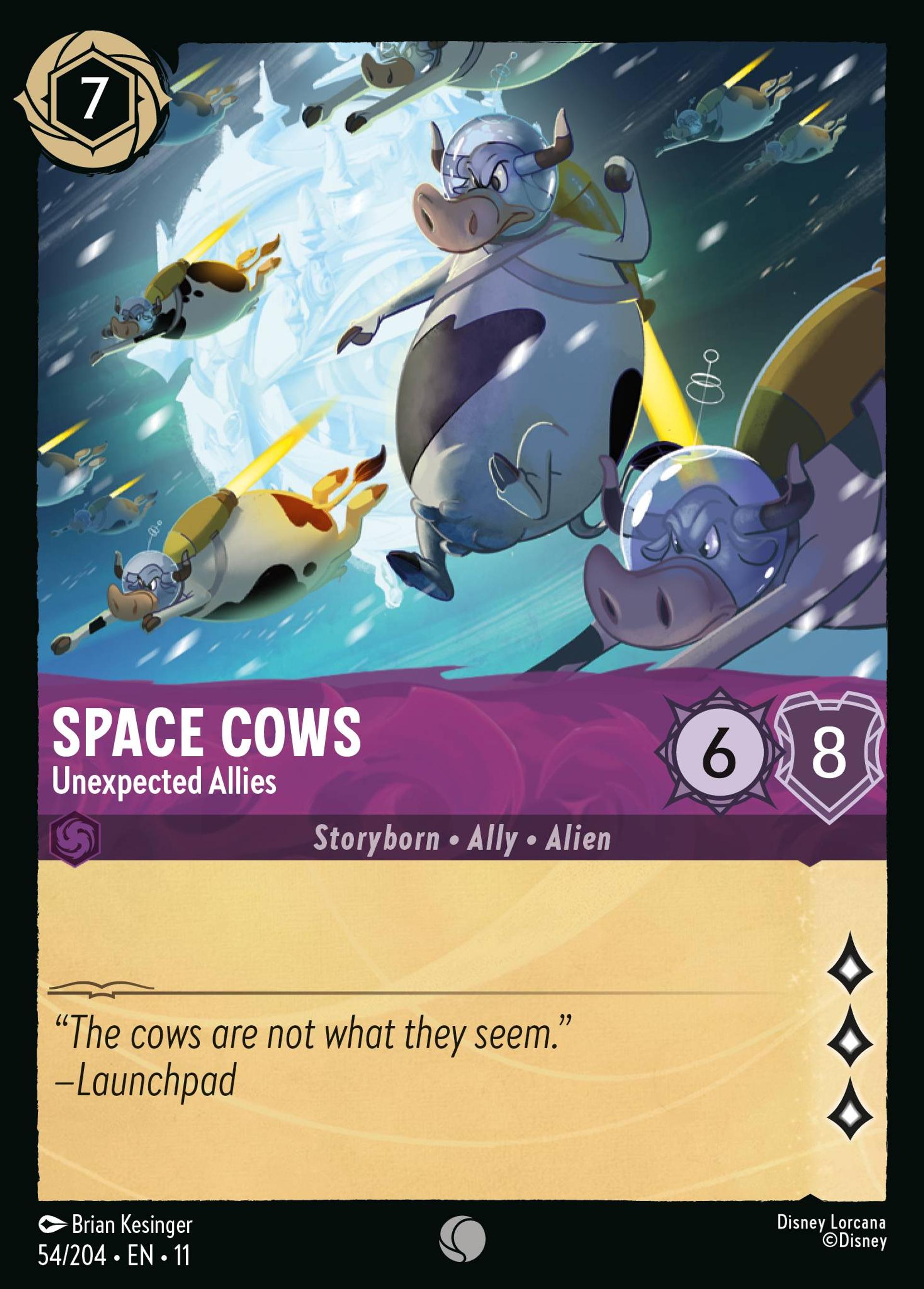 Space Cows - Unexpected Allies — Winterspell — Lorcana