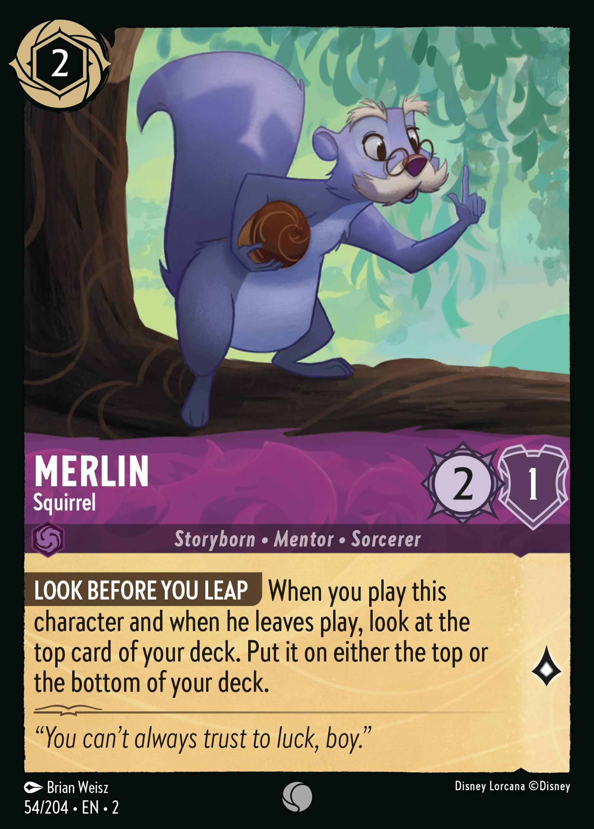 Merlin - Squirrel — Rise of the Floodborn — Lorcana