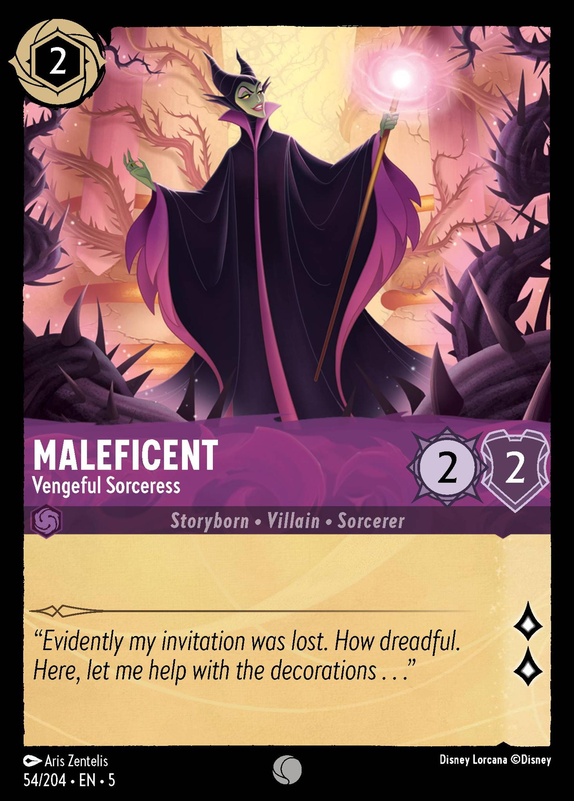 Maleficent - Vengeful Sorceress — Shimmering Skies — Lorcana