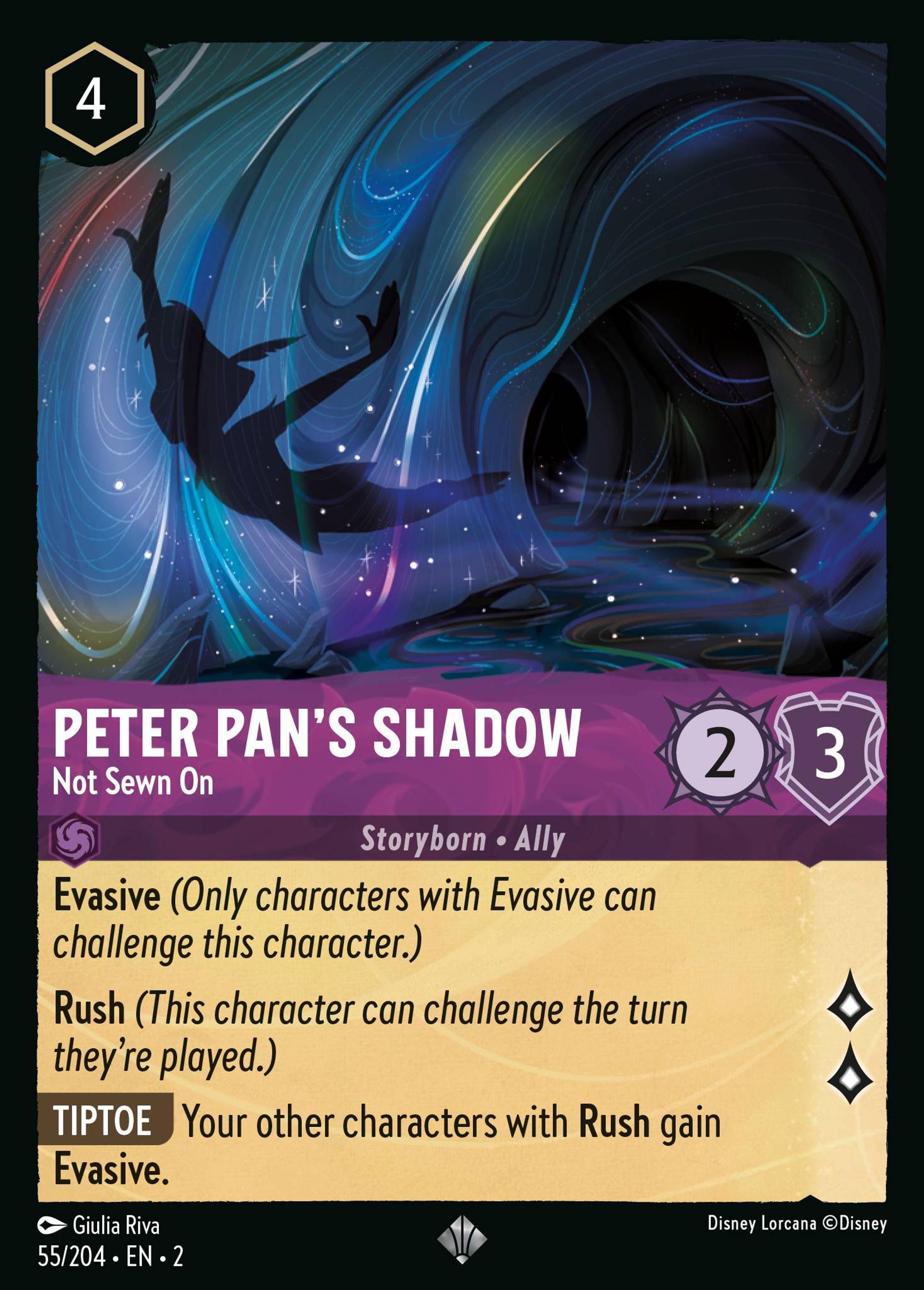Peter Pan's Shadow - Not Sewn On — Rise of the Floodborn — Lorcana