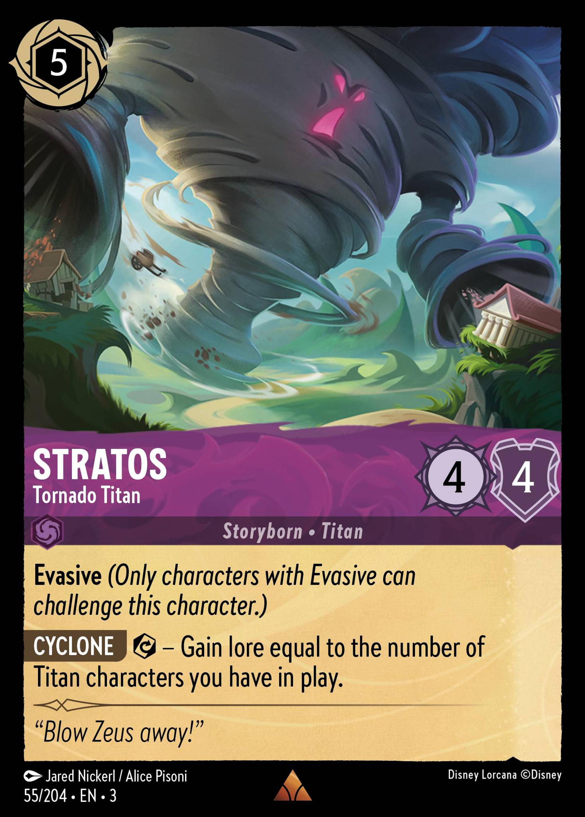 Stratos - Tornado Titan — Into the Inklands — Lorcana