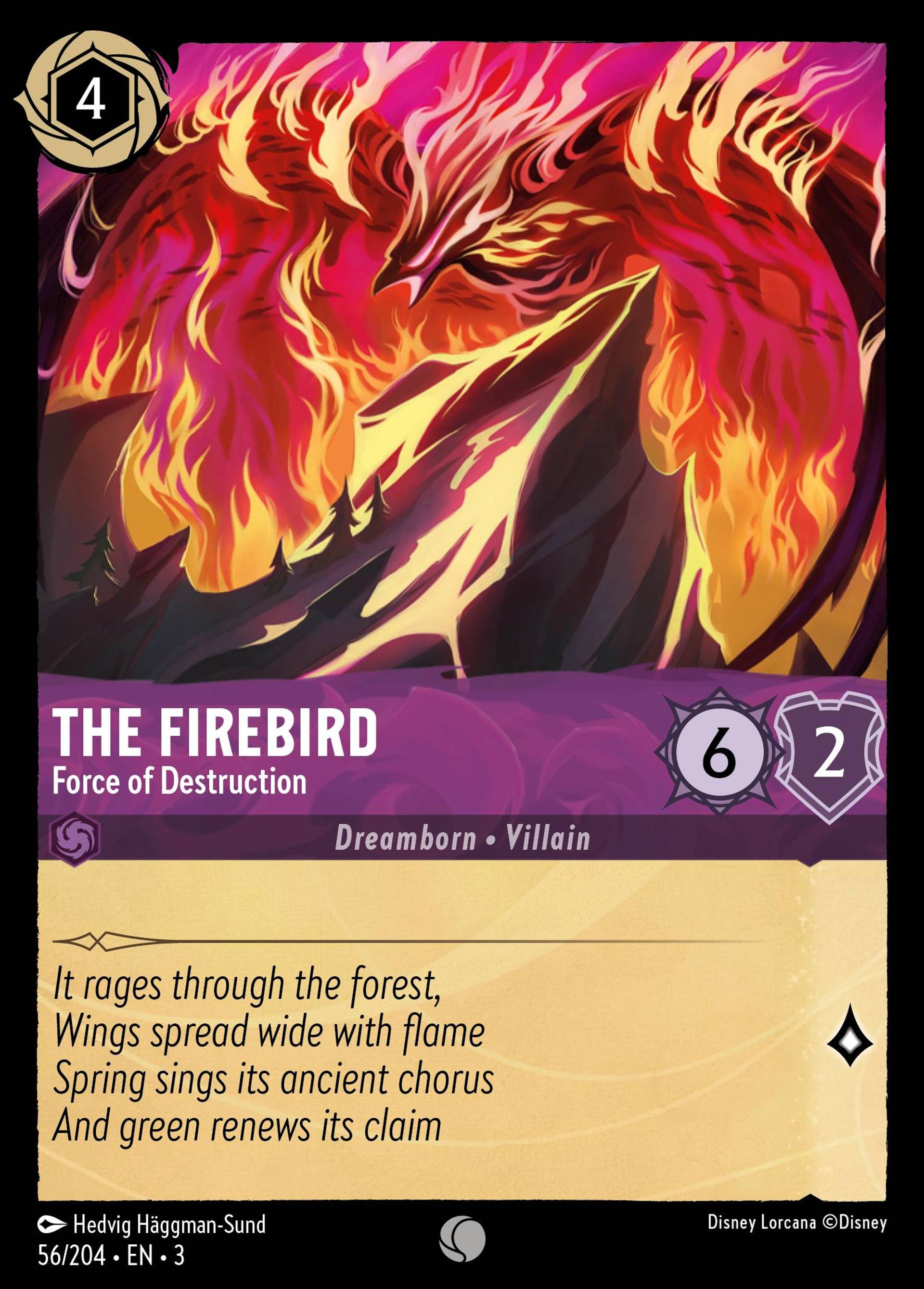 The Firebird - Force of Destruction — Into the Inklands — Lorcana