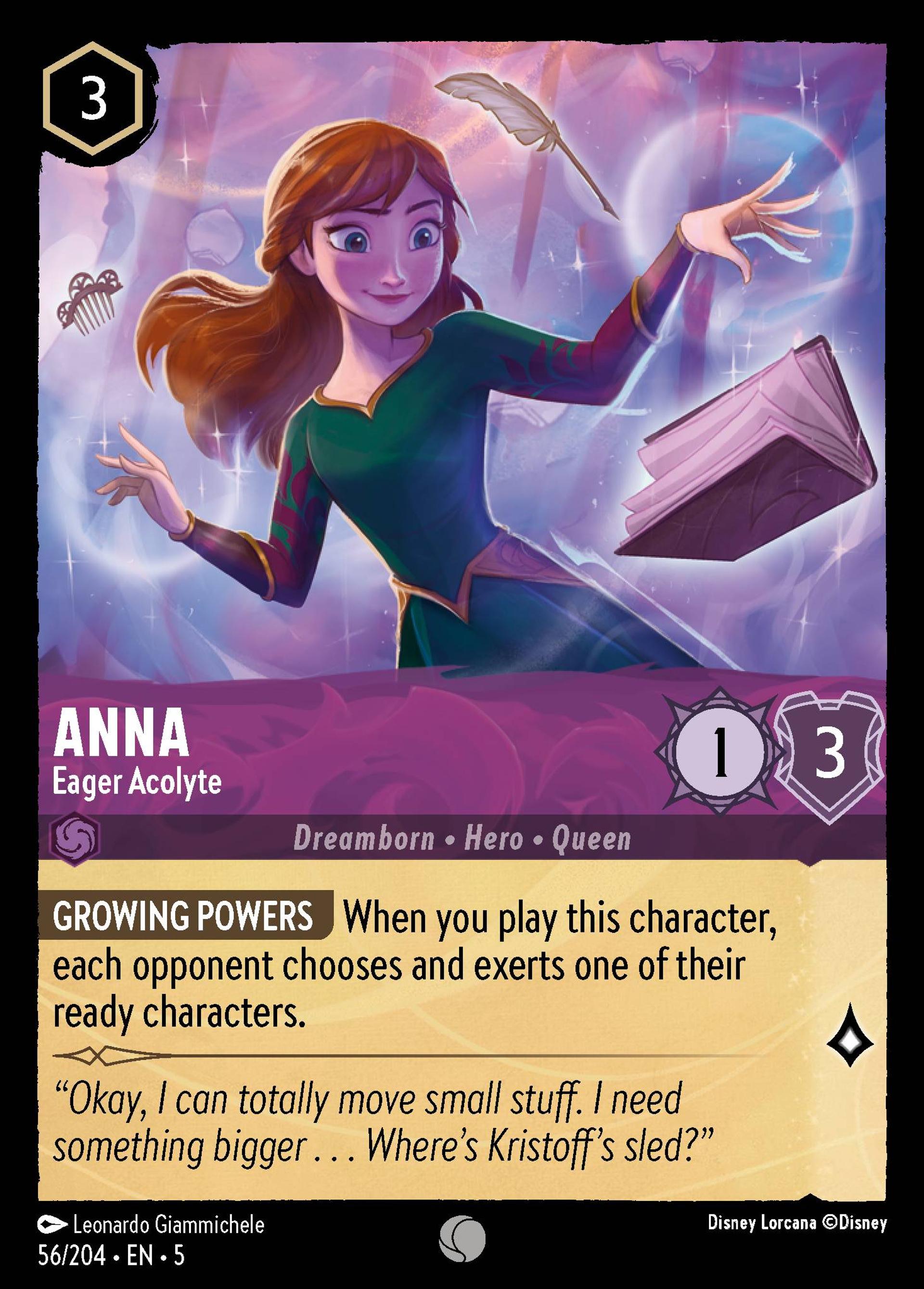 Anna - Eager Acolyte — Shimmering Skies — Lorcana