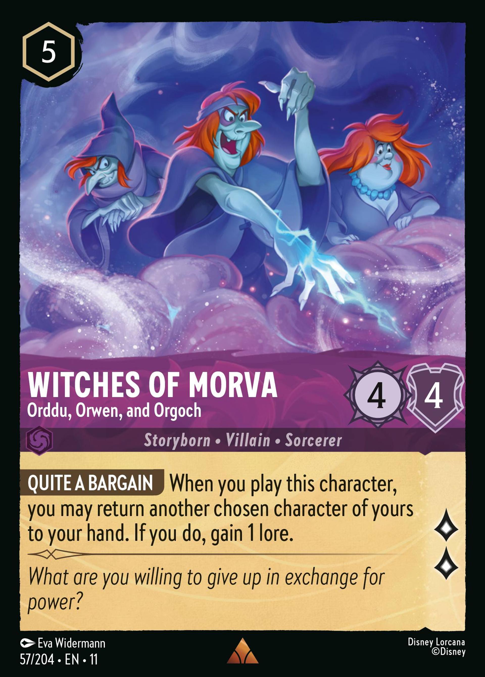 Witches of Morva - Orddu, Orwen, and Orgoch — Winterspell — Lorcana