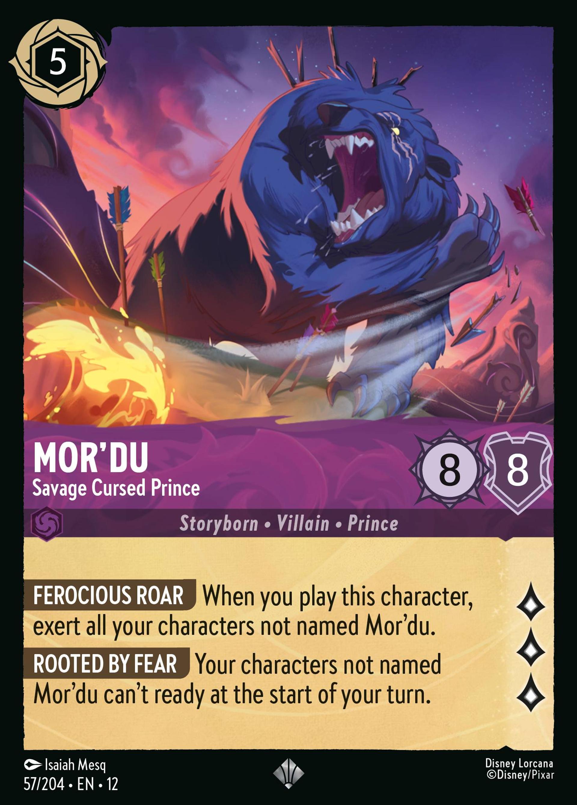 Mor'du - Savage Cursed Prince — Wilds Unknown — Lorcana