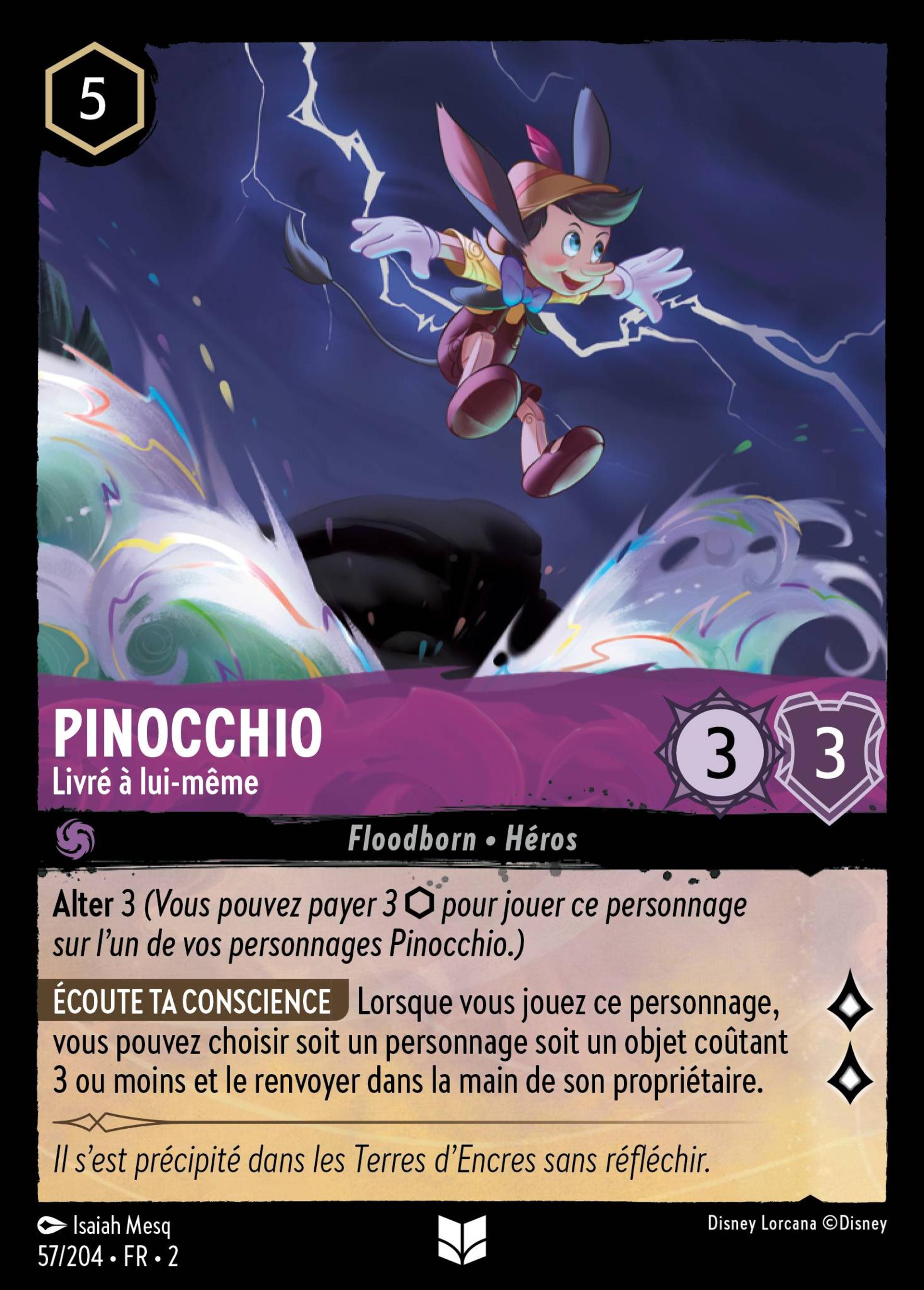 Pinocchio - Livré à lui-même — Rise of the Floodborn — Lorcana