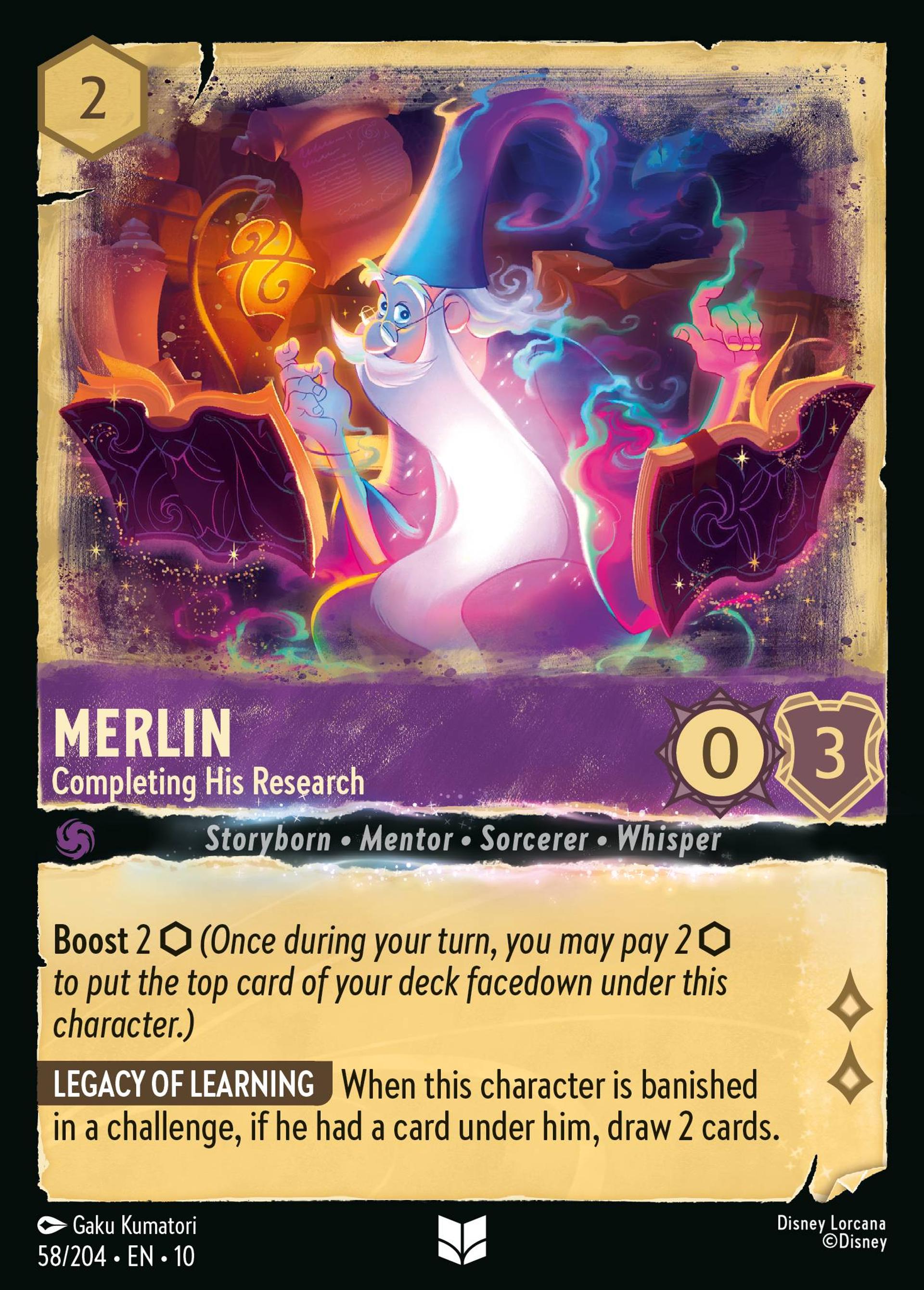 Merlin - Terminant ses recherches — Whispers in the Well — Lorcana