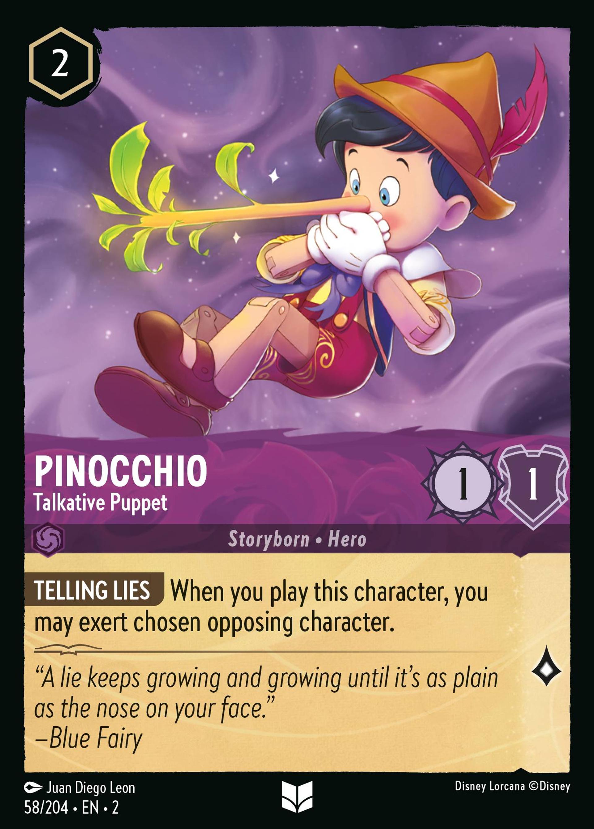Pinocchio - Talkative Puppet — Rise of the Floodborn — Lorcana