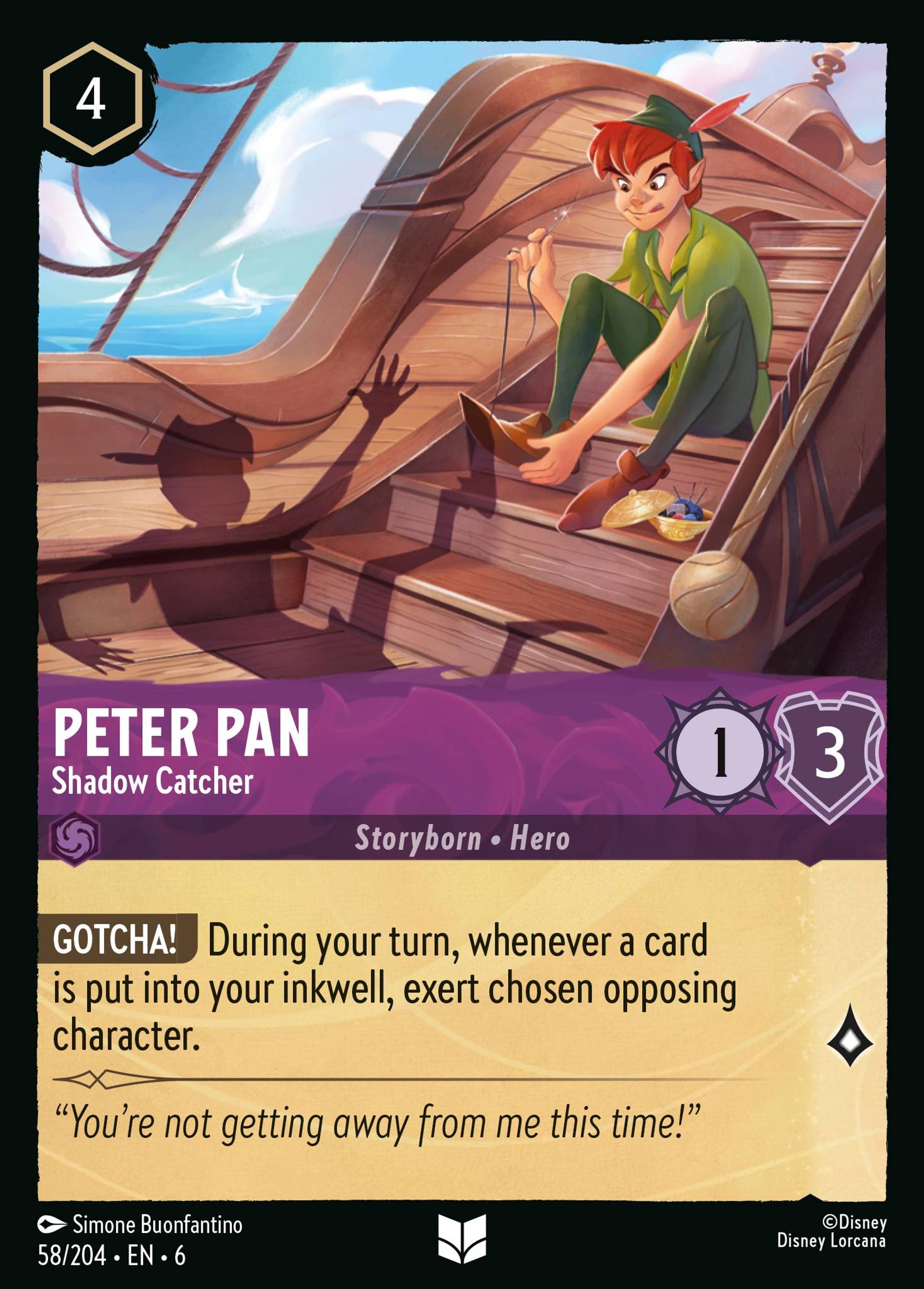 Peter Pan - Shadow Catcher — Azurite Sea — Lorcana