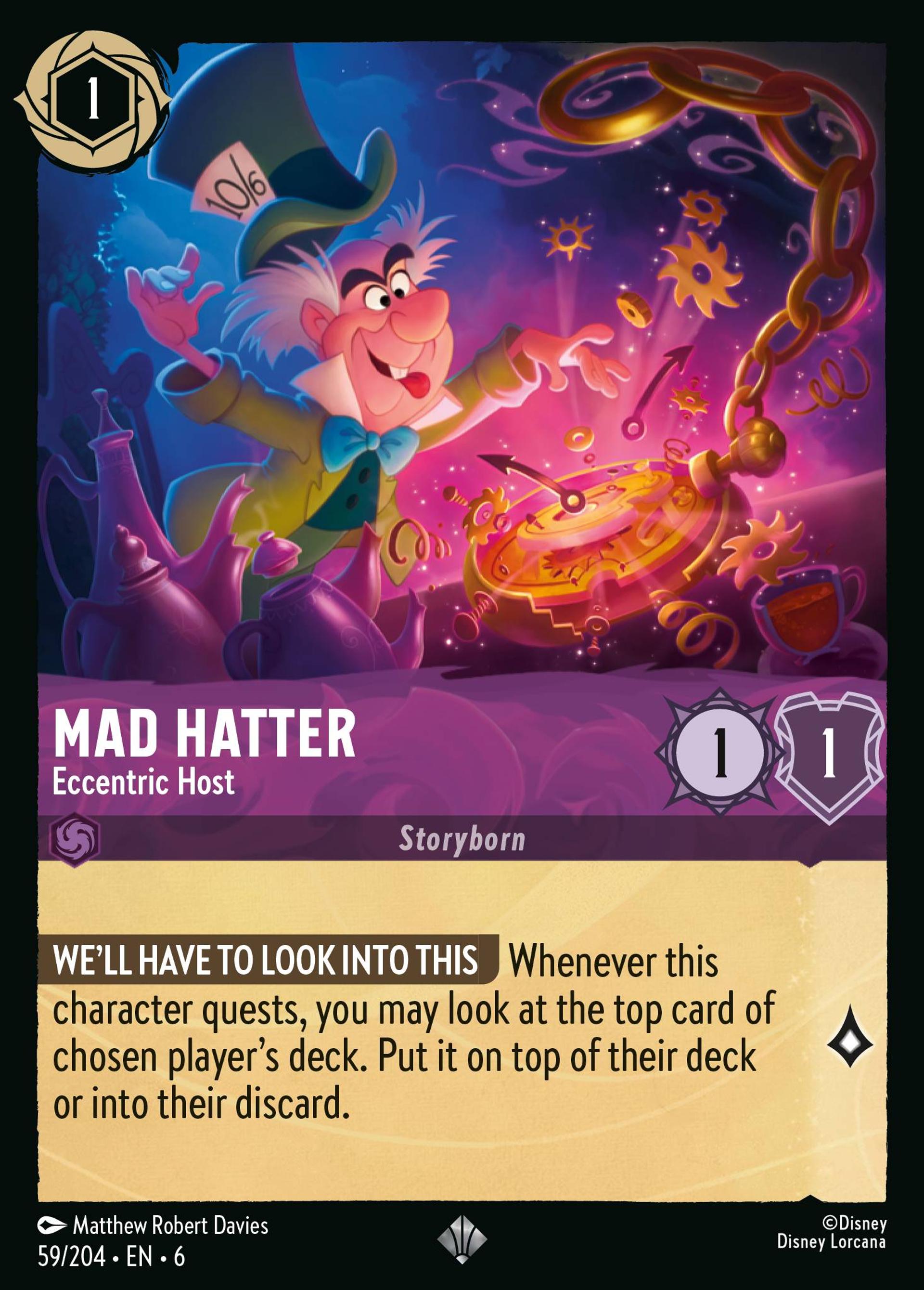 Mad Hatter - Eccentric Host — Azurite Sea — Lorcana