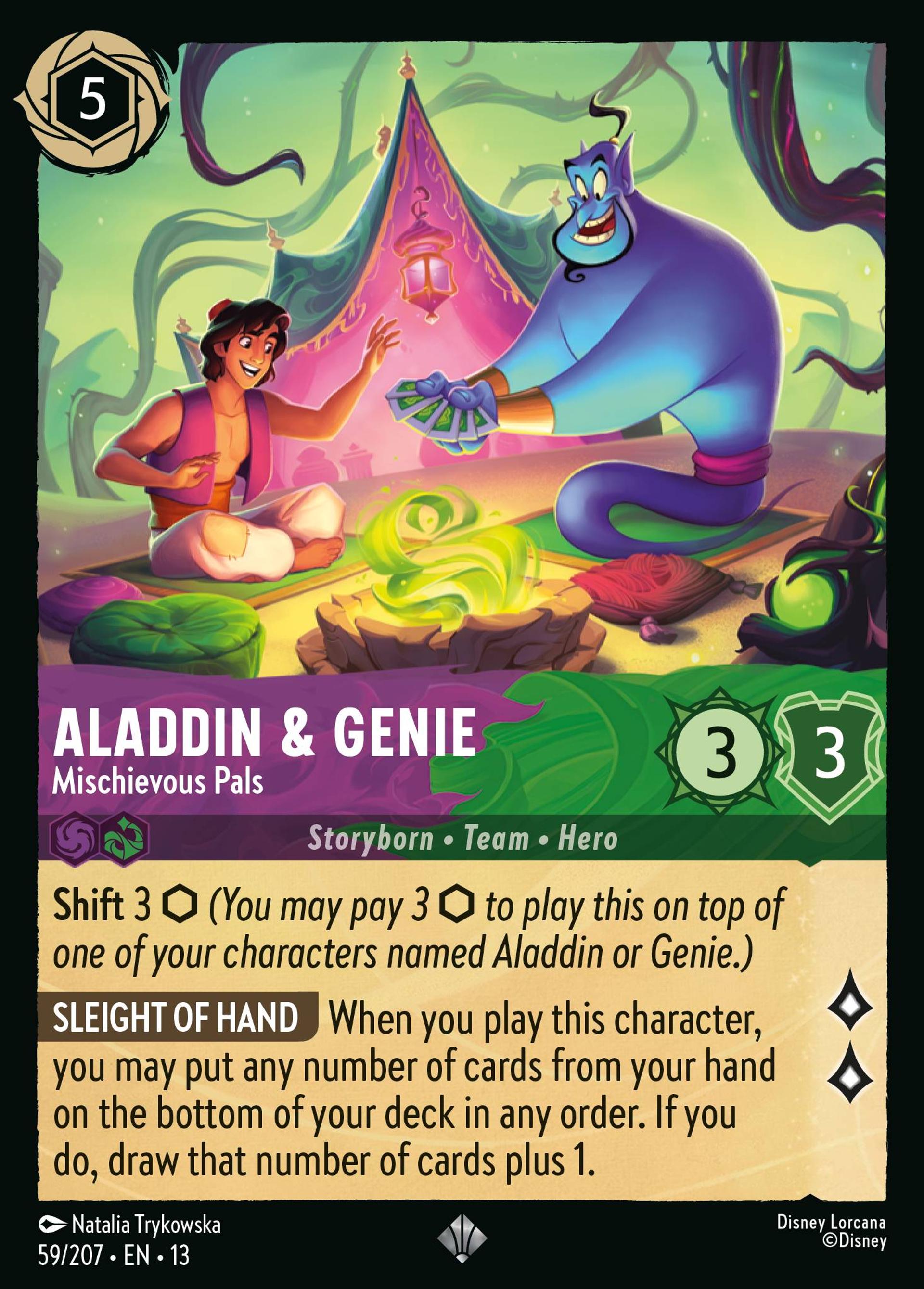 Aladdin & Genie - Mischievous Pals — Attack of the Vine! — Lorcana