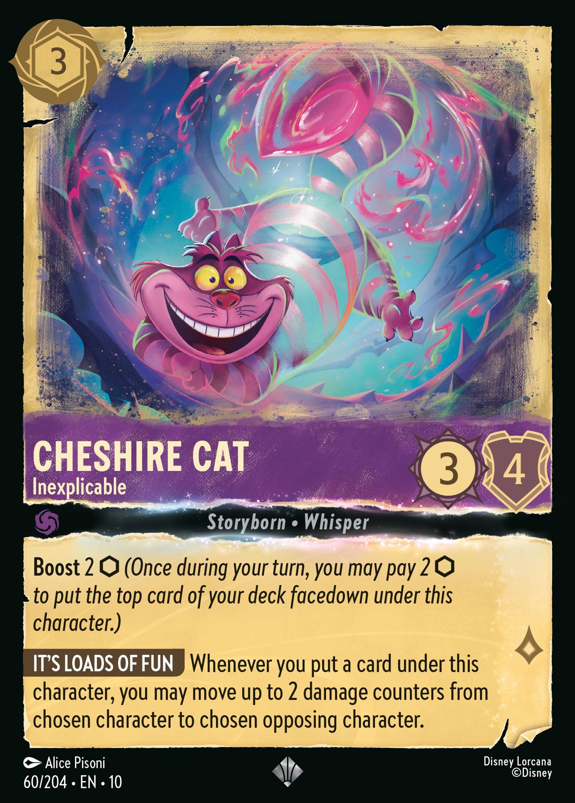 Cheshire Cat - Inexplicable — Whispers in the Well — Lorcana