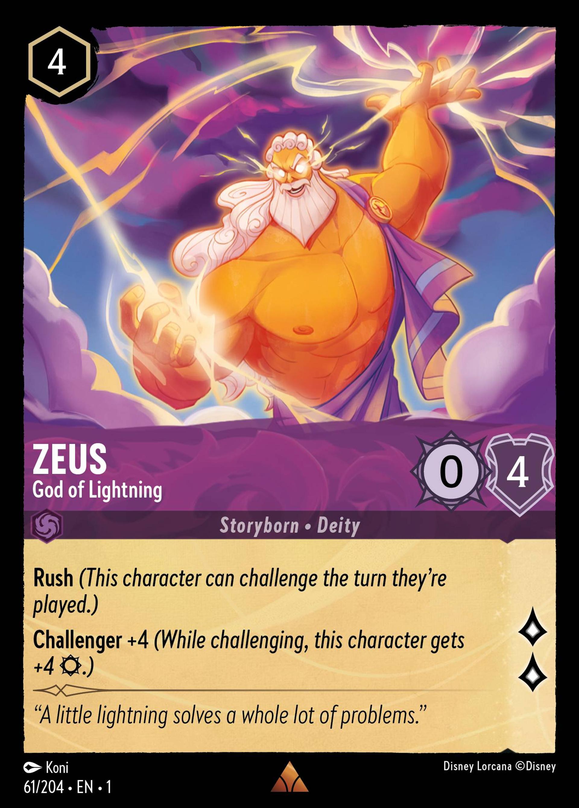 Zeus - God of Lightning — The First Chapter — Lorcana