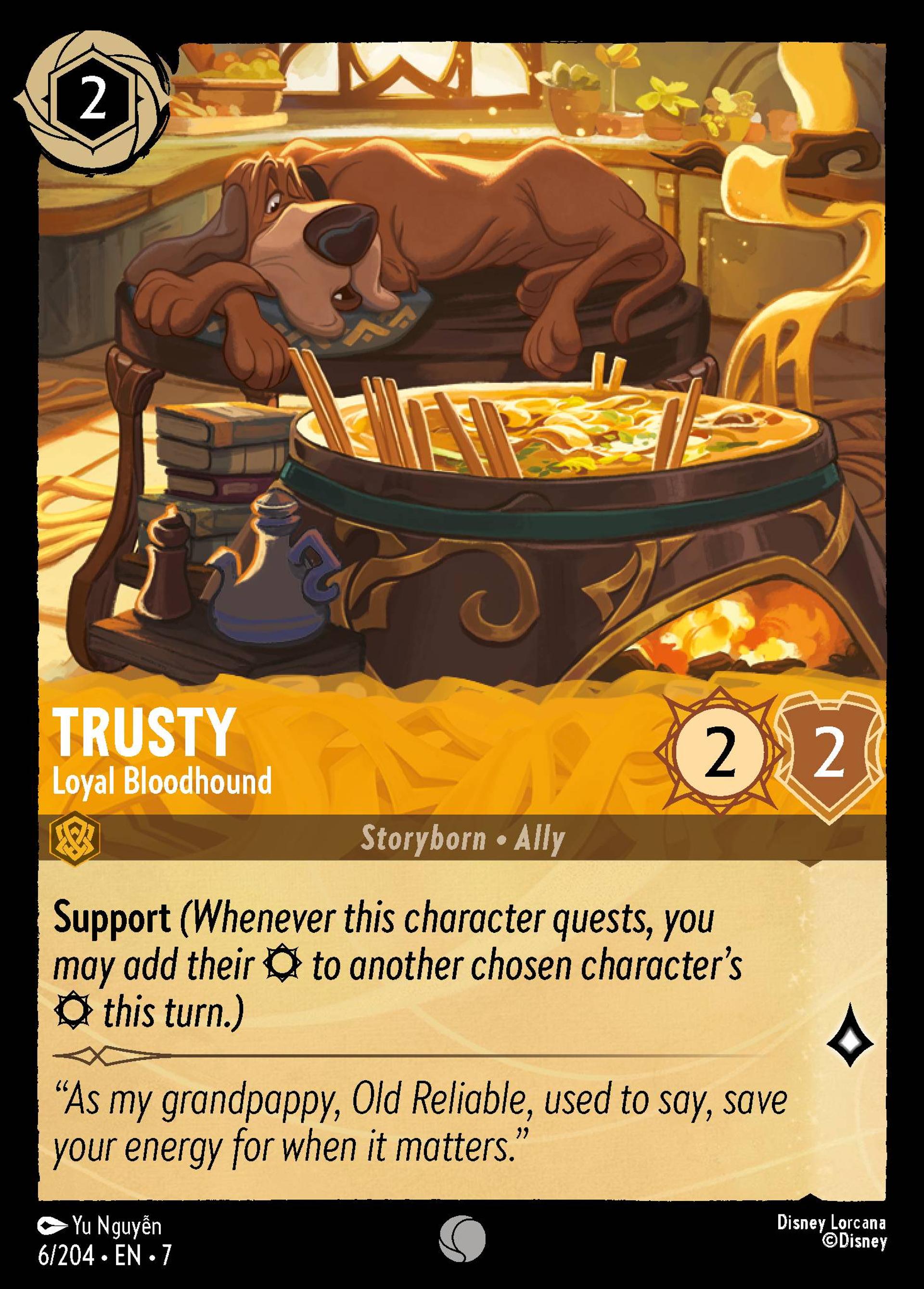 Trusty - Loyal Bloodhound — Archazia's Island — Lorcana