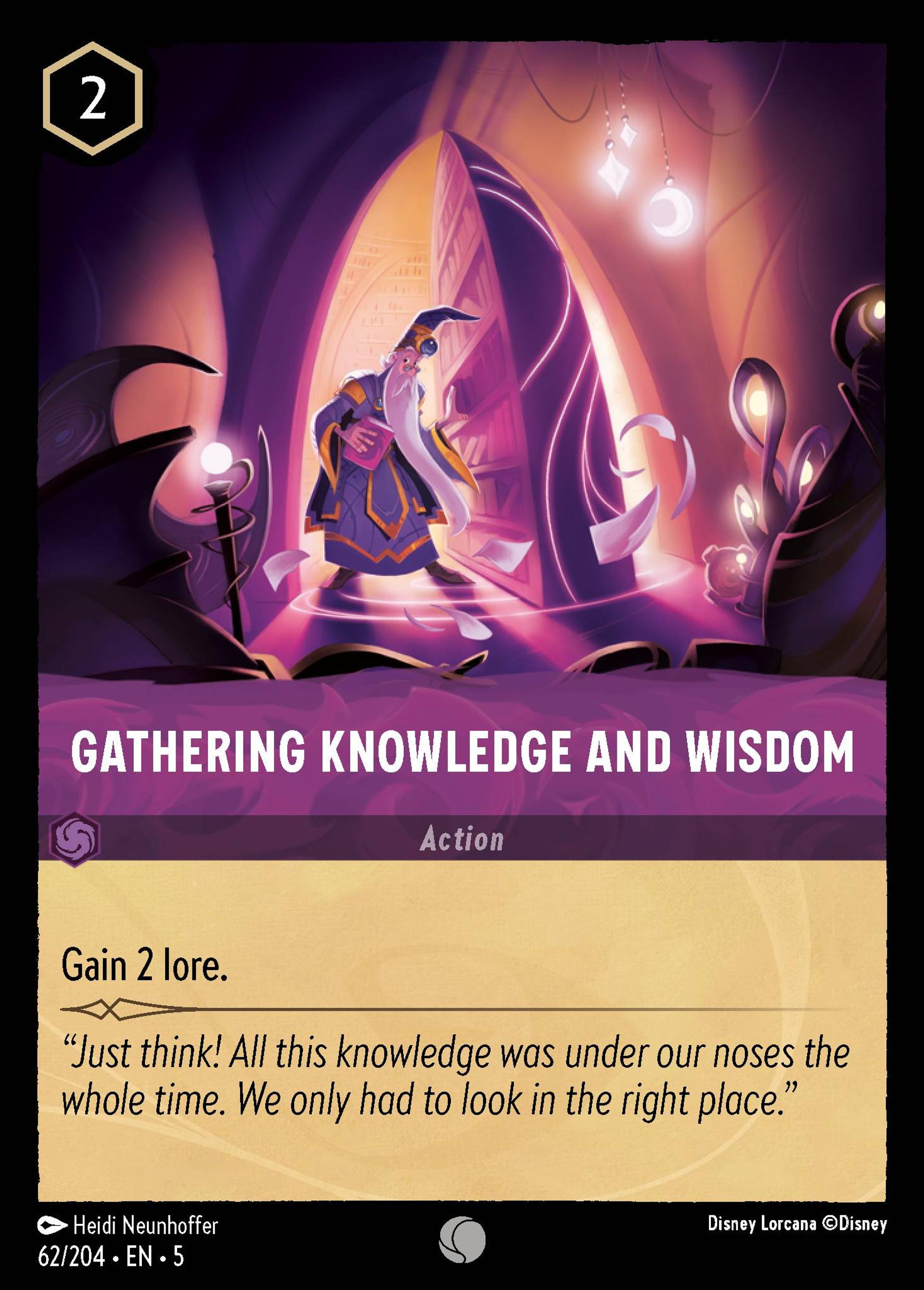 Gathering Knowledge and Wisdom — Shimmering Skies — Lorcana