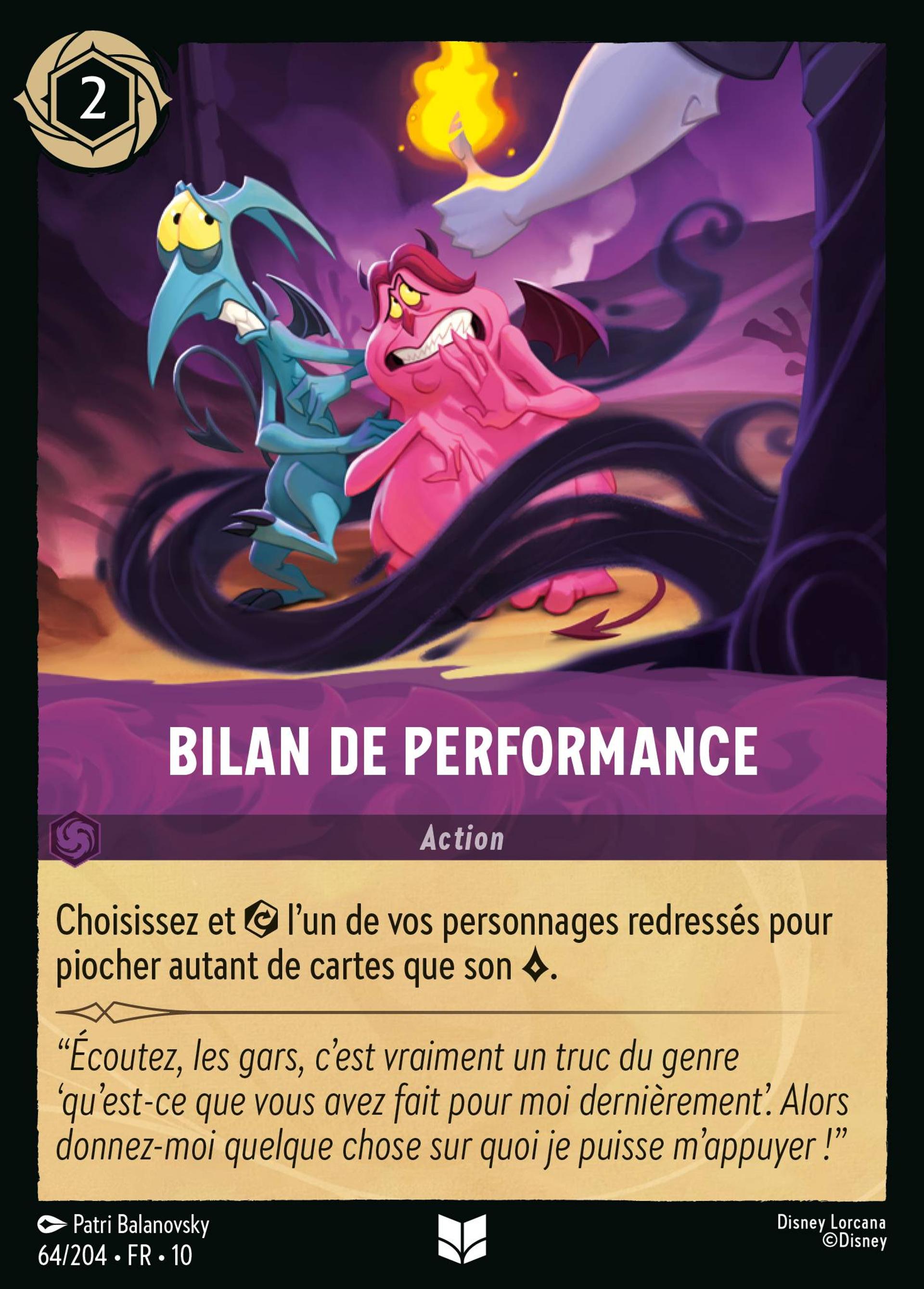 Bilan de performance — Whispers in the Well — Lorcana