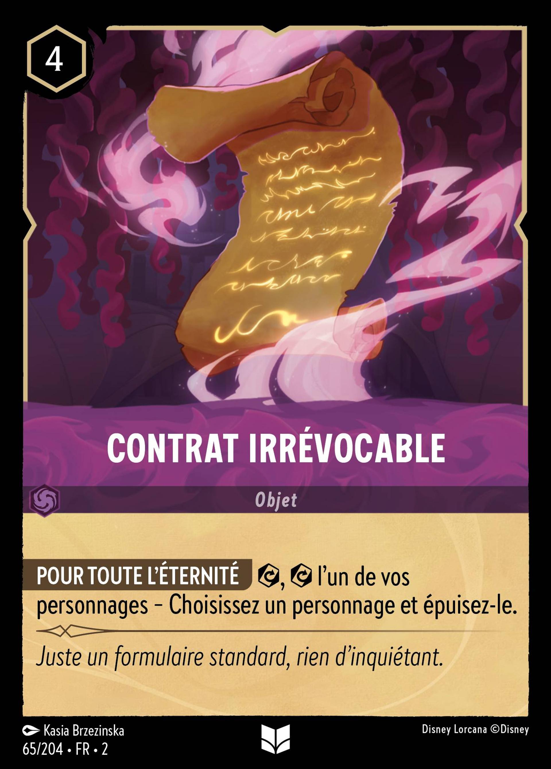 Contrat irrévocable — Rise of the Floodborn — Lorcana