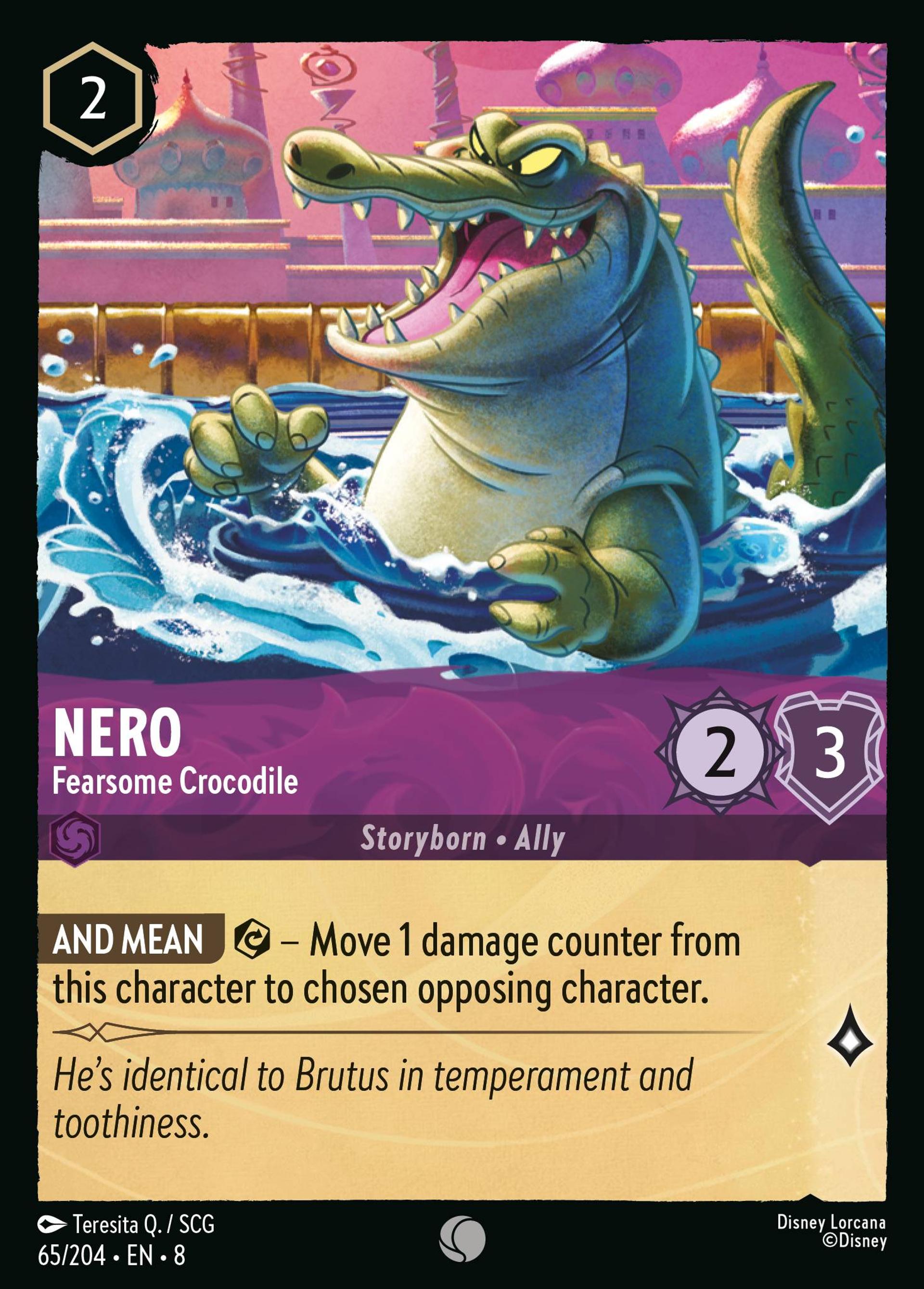 Nero - Fearsome Crocodile — The Reign of Jafar — Lorcana