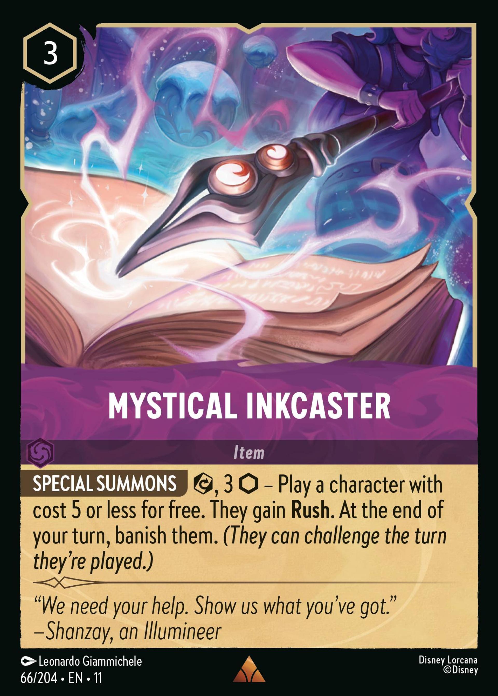 Mystical Inkcaster — Winterspell — Lorcana