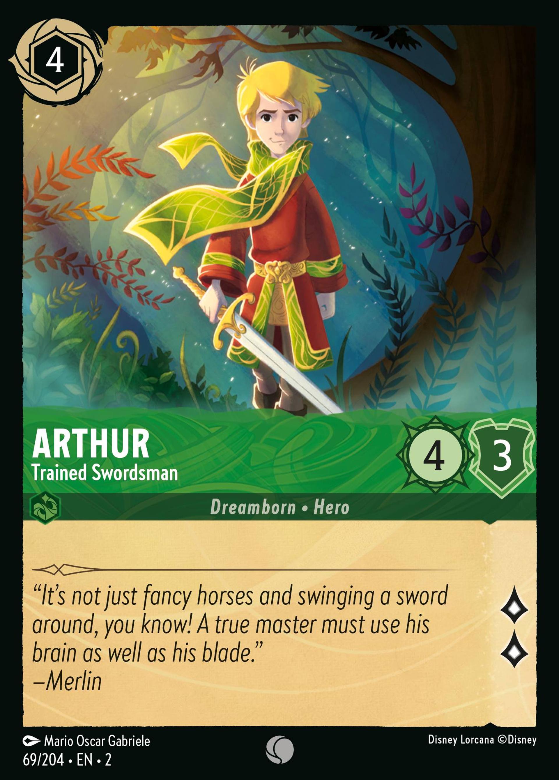 Arthur - Trained Swordsman — Rise of the Floodborn — Lorcana