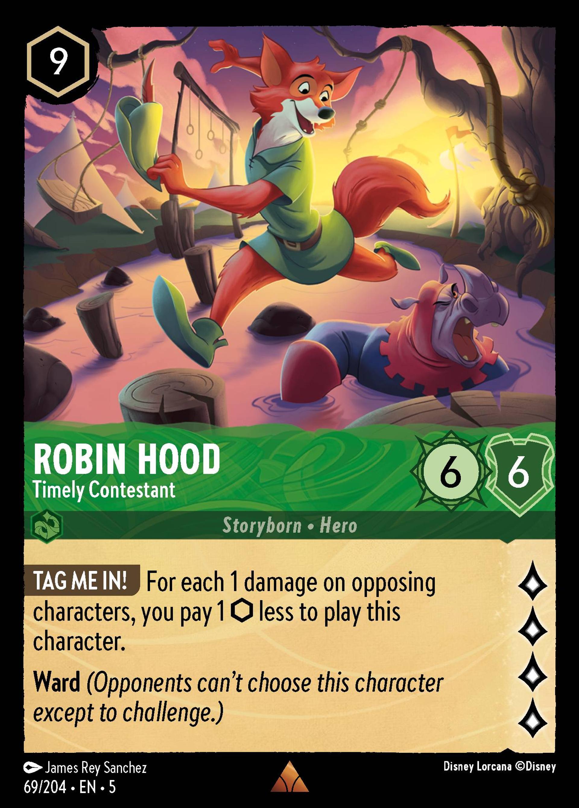 Robin Hood - Timely Contestant — Shimmering Skies — Lorcana