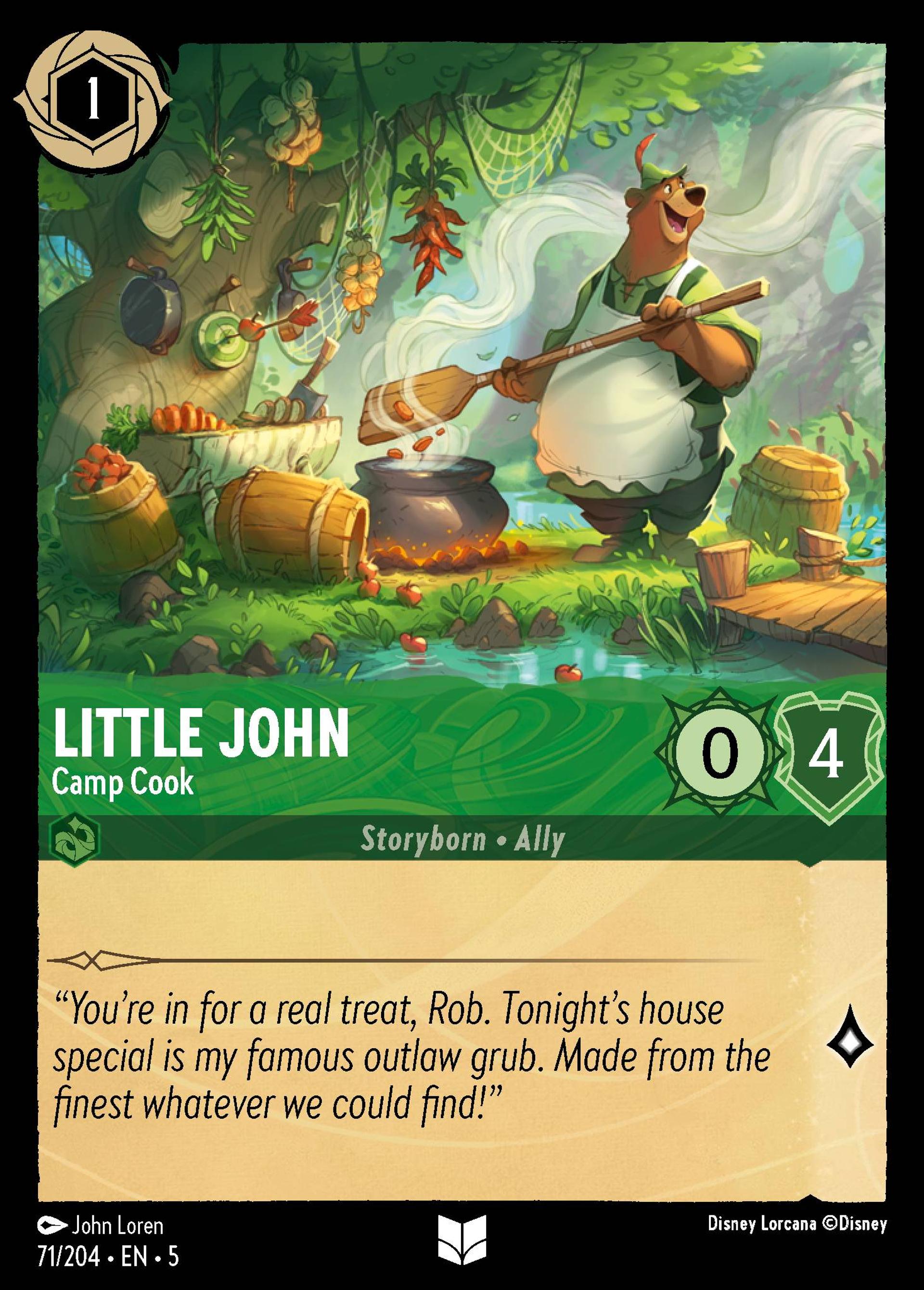 Little John - Camp Cook — Shimmering Skies — Lorcana