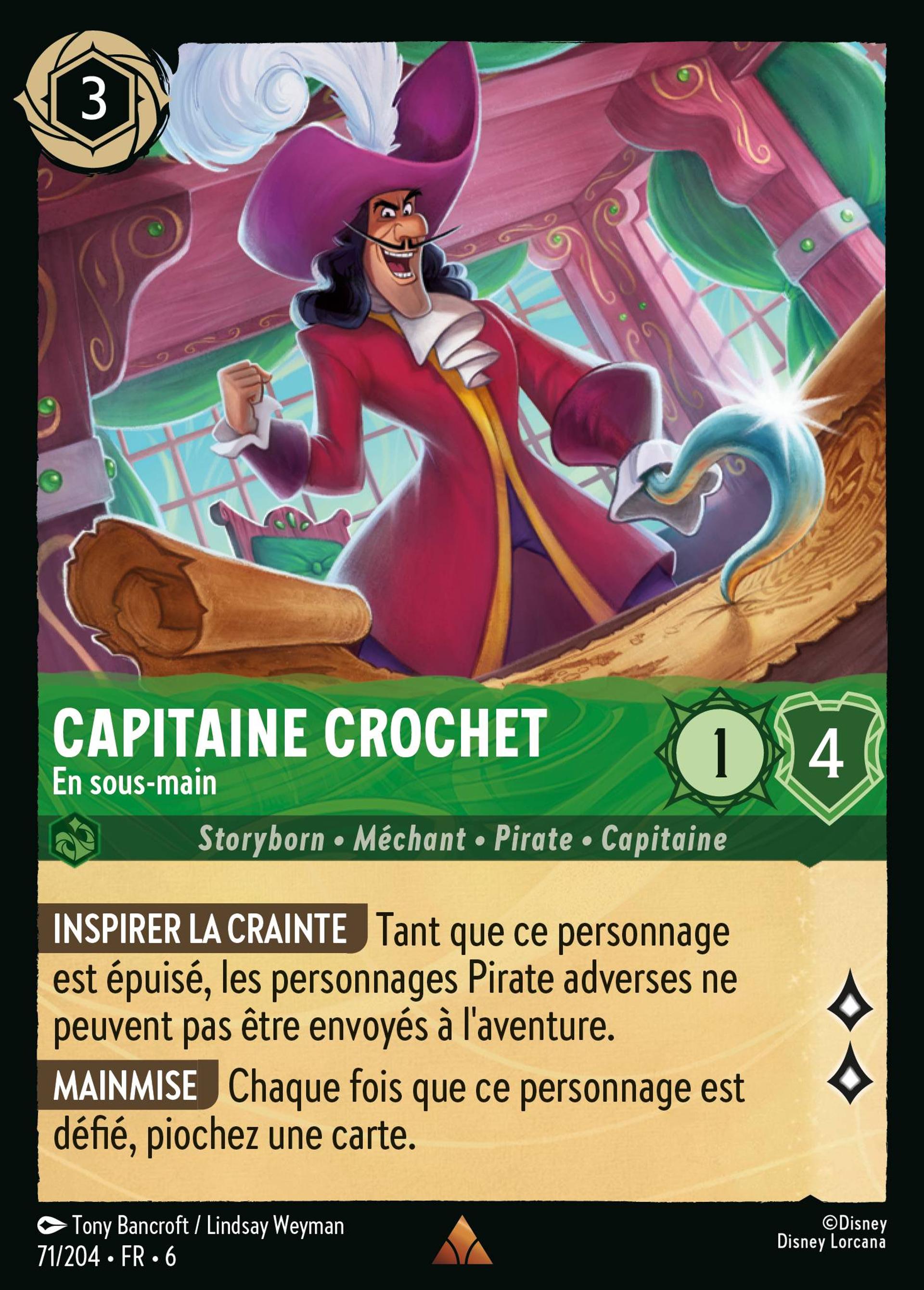 Capitaine Crochet - En sous-main — Azurite Sea — Lorcana