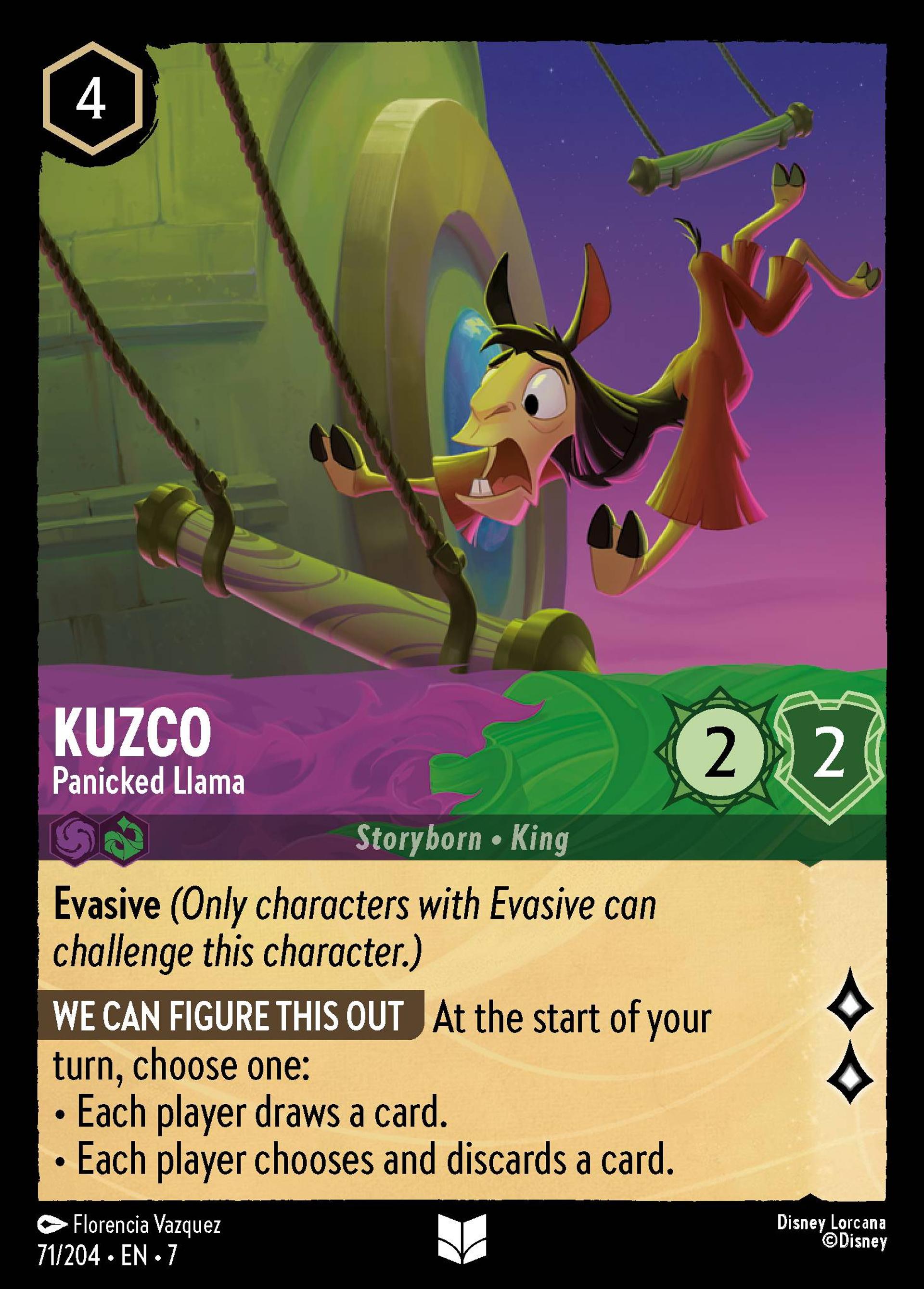 Kuzco - Panicked Llama — Archazia's Island — Lorcana