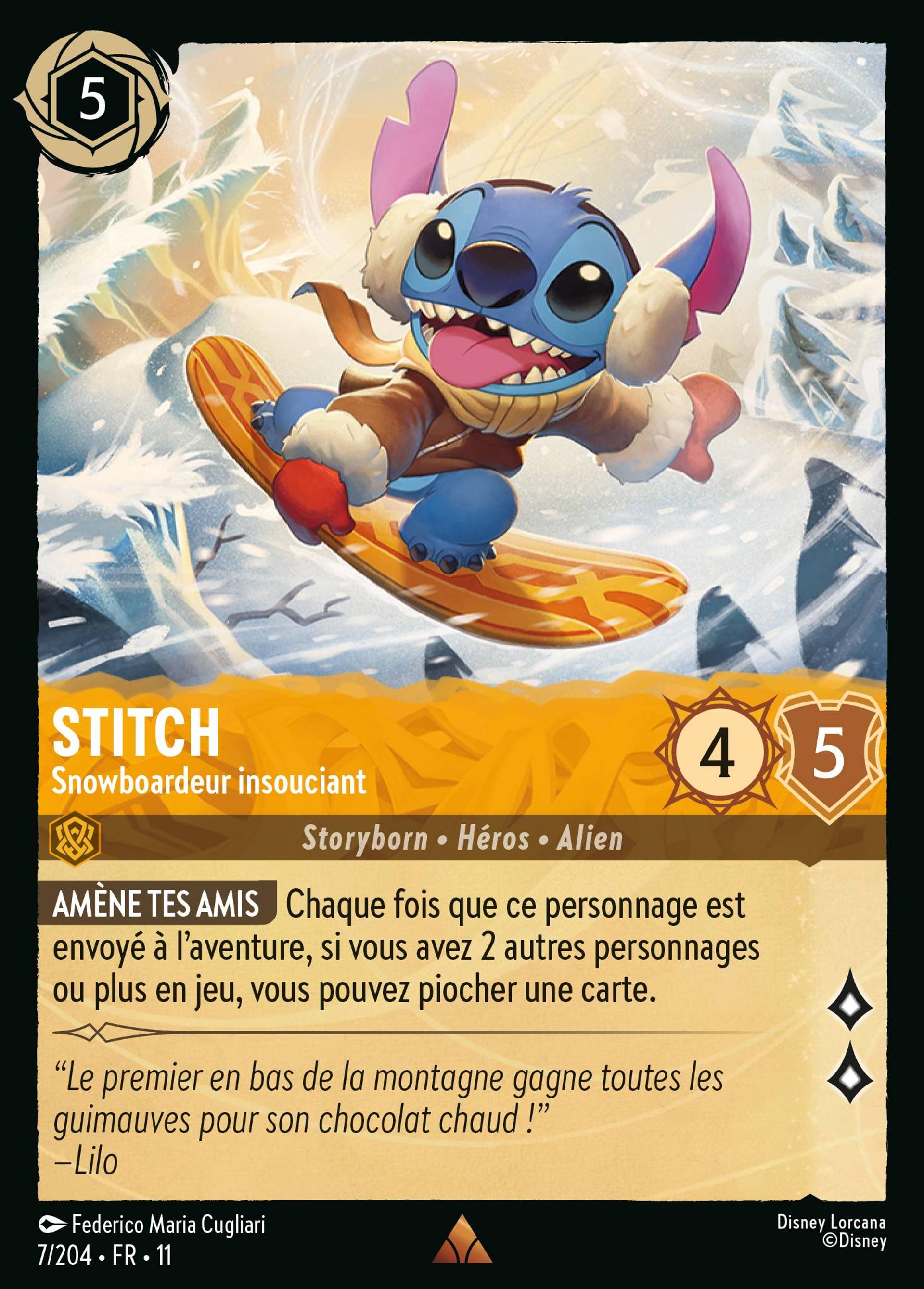 Stitch - Snowboardeur insouciant — Winterspell — Lorcana
