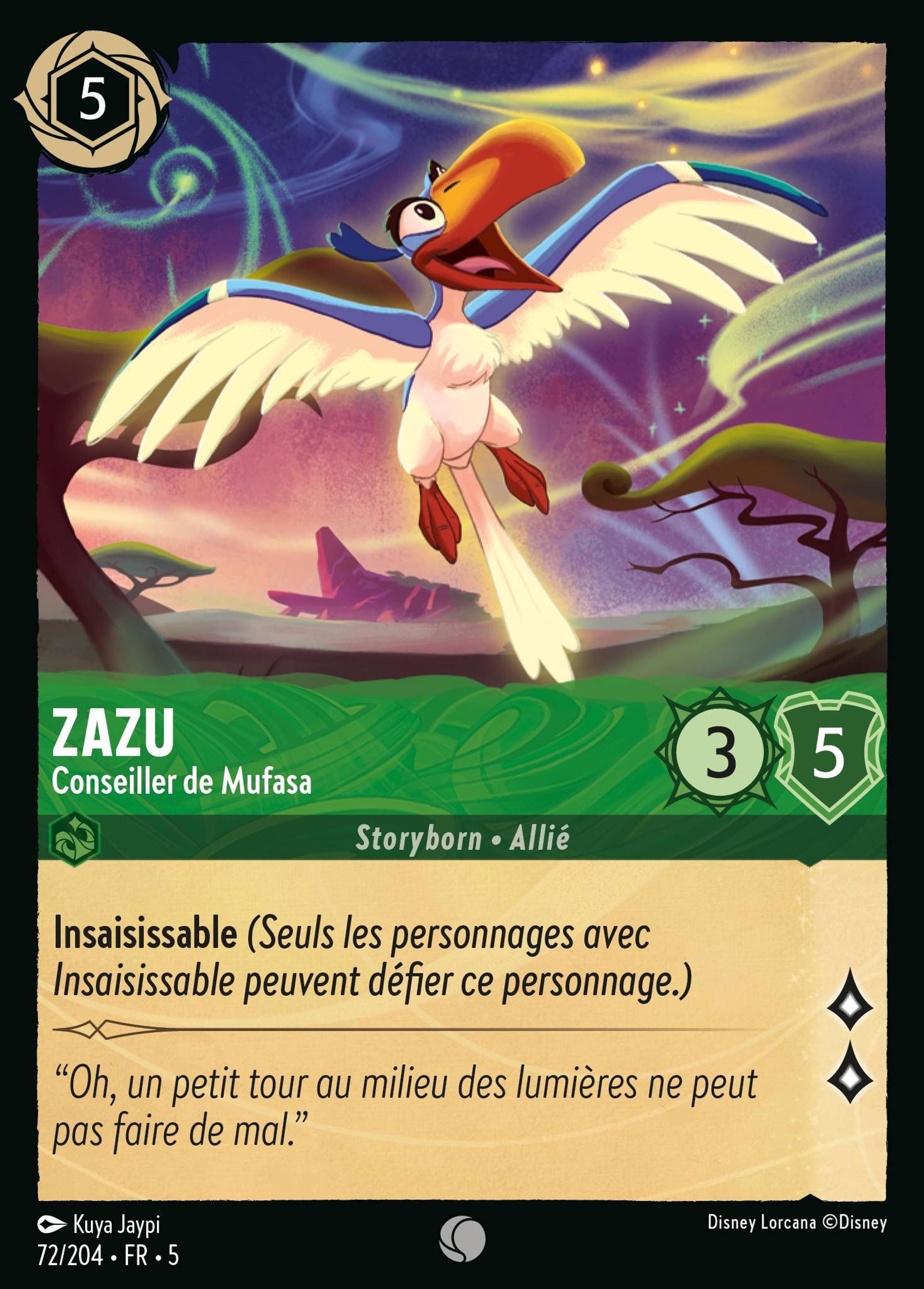 Zazu - Conseiller de Mufasa — Shimmering Skies — Lorcana