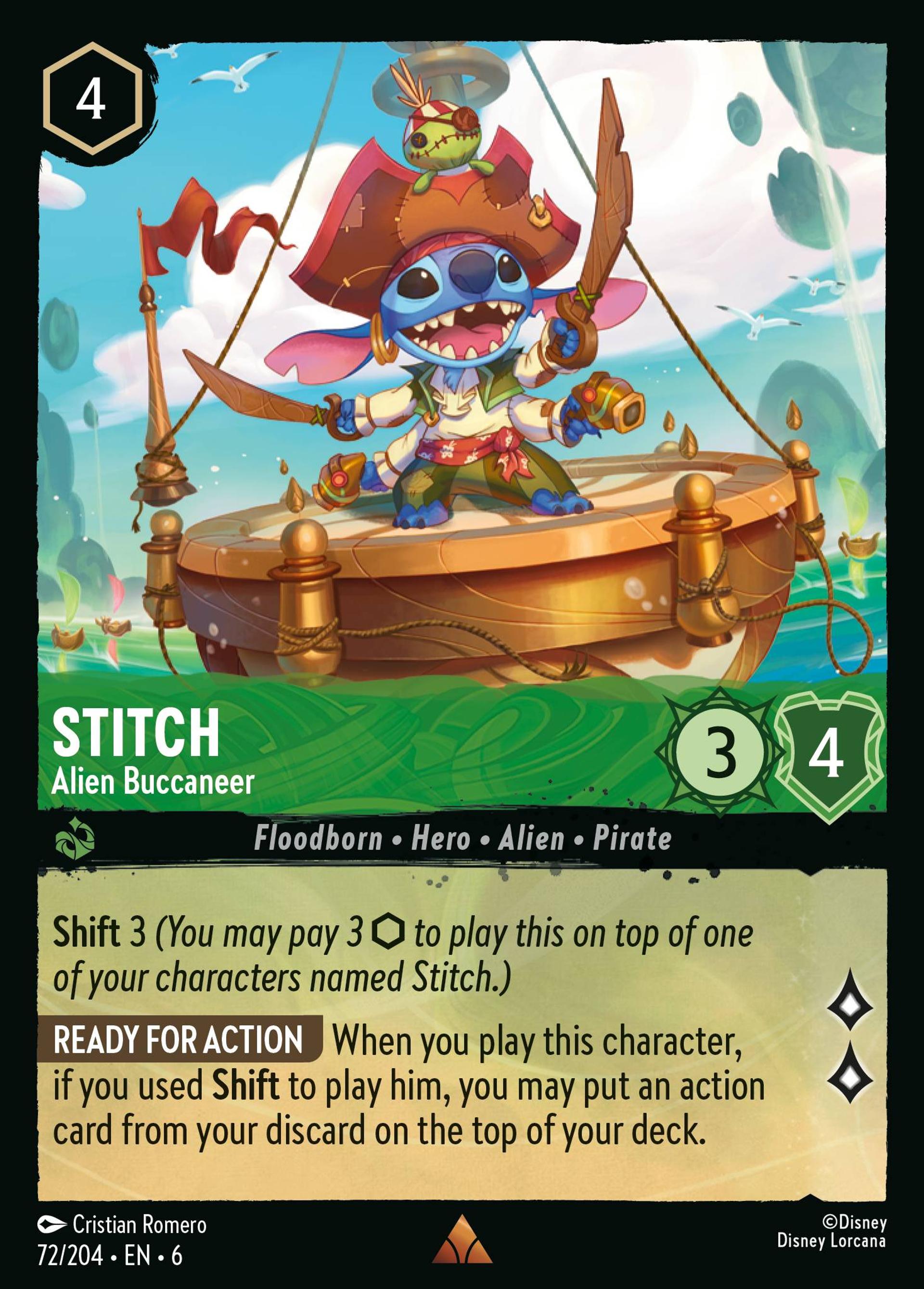 Stitch - Alien Buccaneer — Azurite Sea — Lorcana