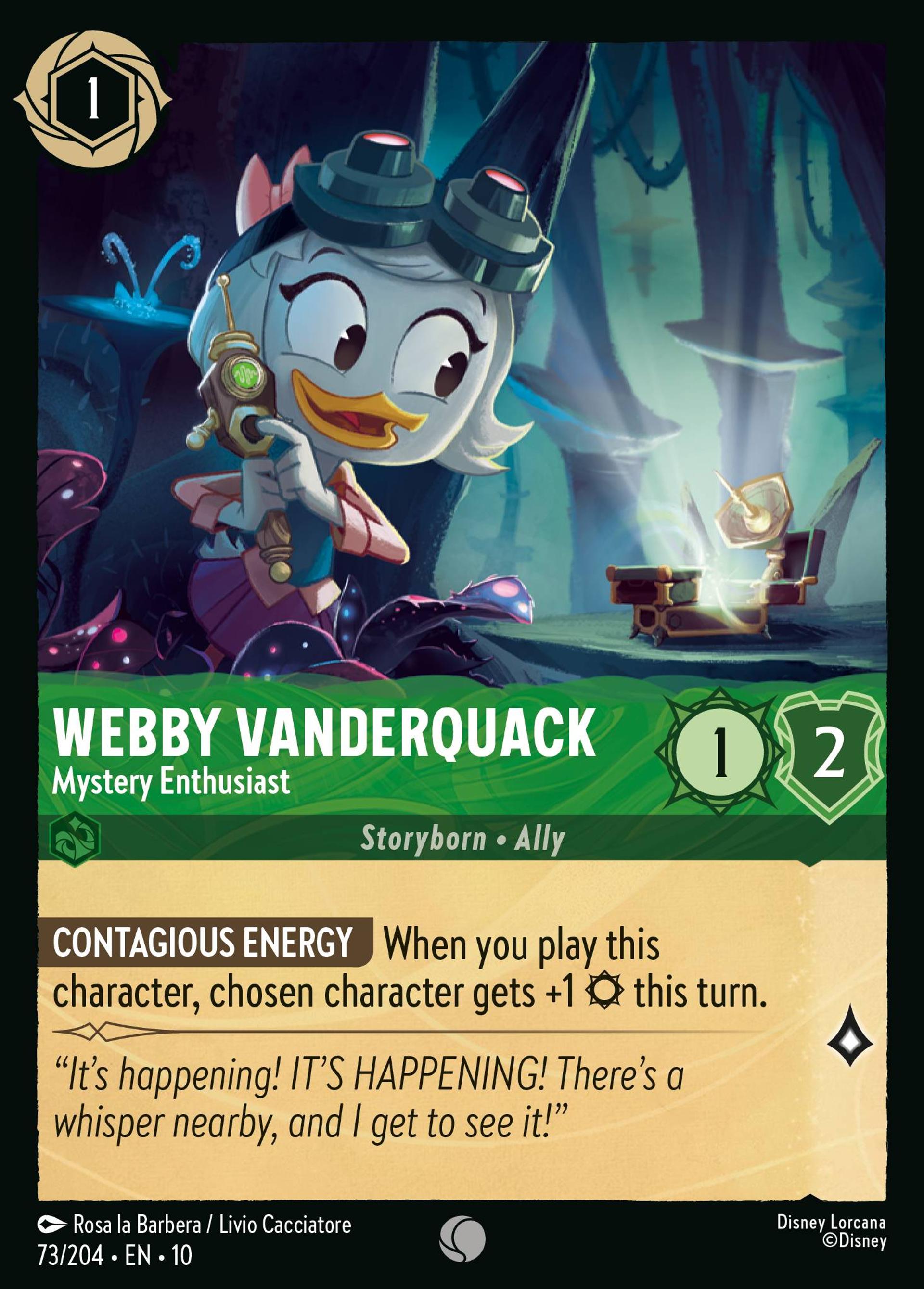 Webby Vanderquack - Mystery Enthusiast — Whispers in the Well — Lorcana