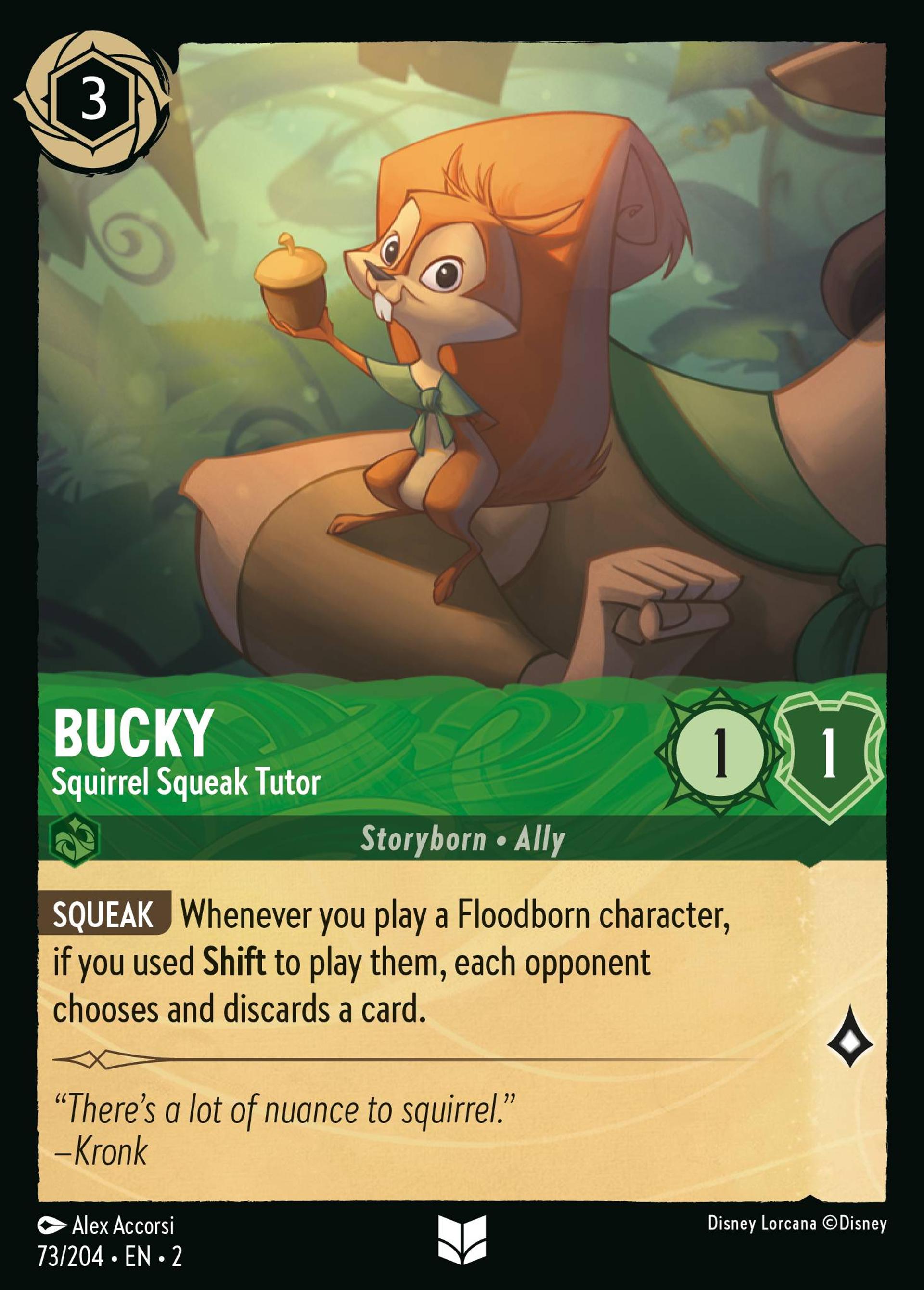Bucky - Squirrel Squeak Tutor — Rise of the Floodborn — Lorcana