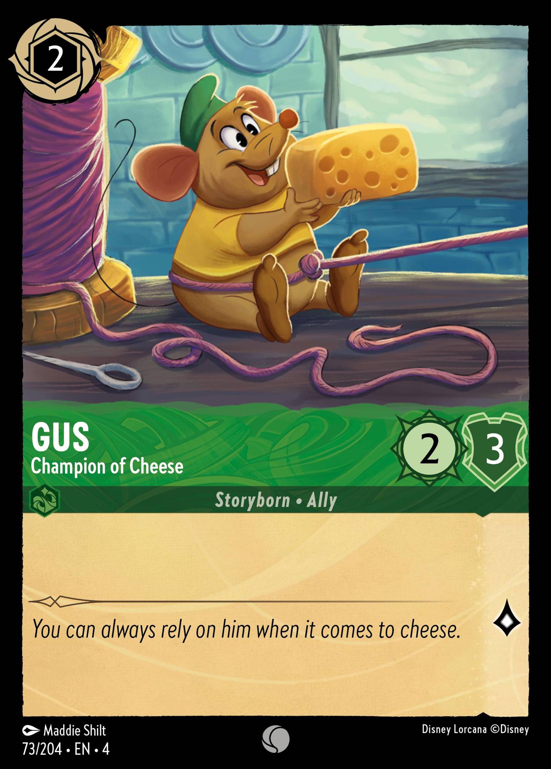 Gus - Champion of Cheese — Ursula's Return — Lorcana