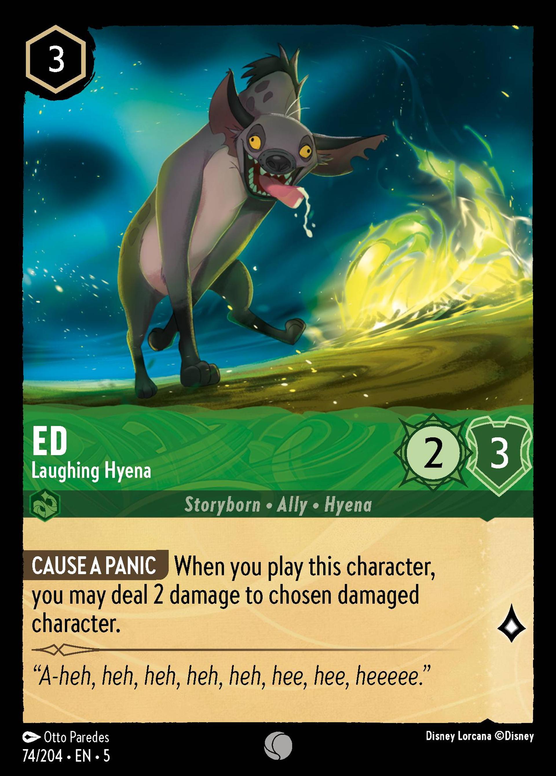 Ed - Laughing Hyena — Shimmering Skies — Lorcana