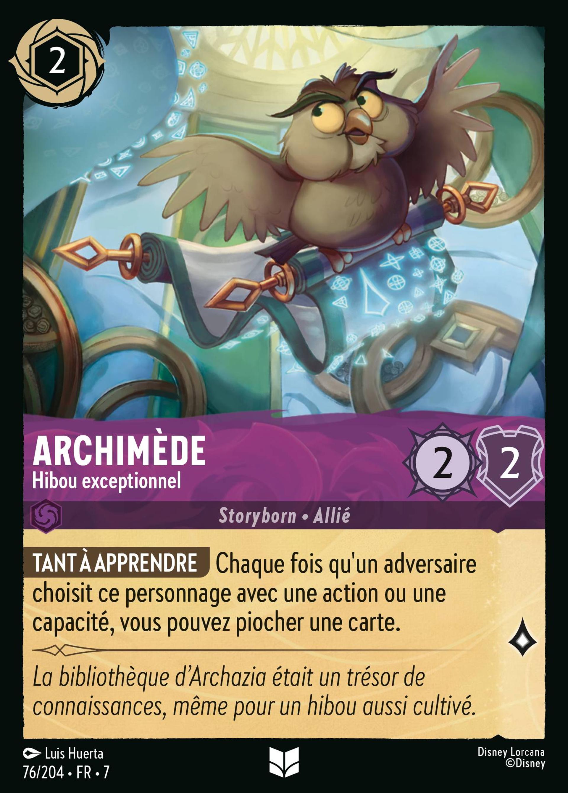 Archimède - Hibou exceptionnel — Archazia's Island — Lorcana