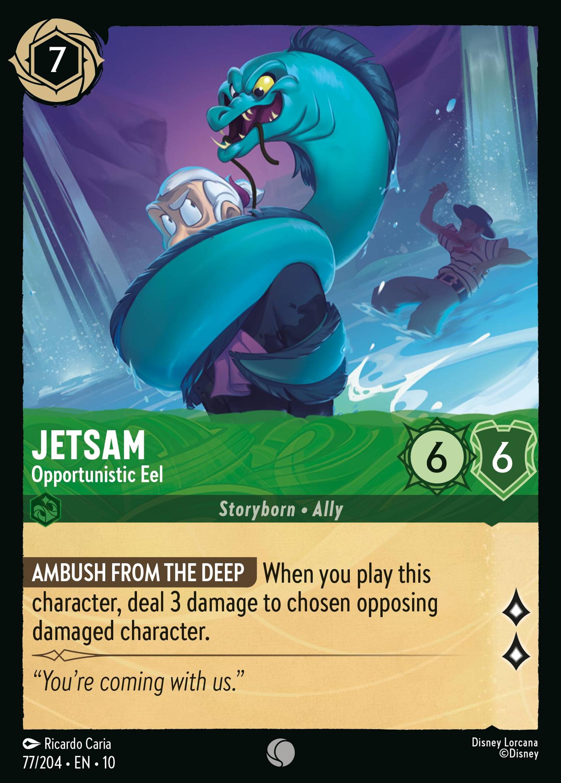 Jetsam - Opportunistic Eel — Whispers in the Well — Lorcana