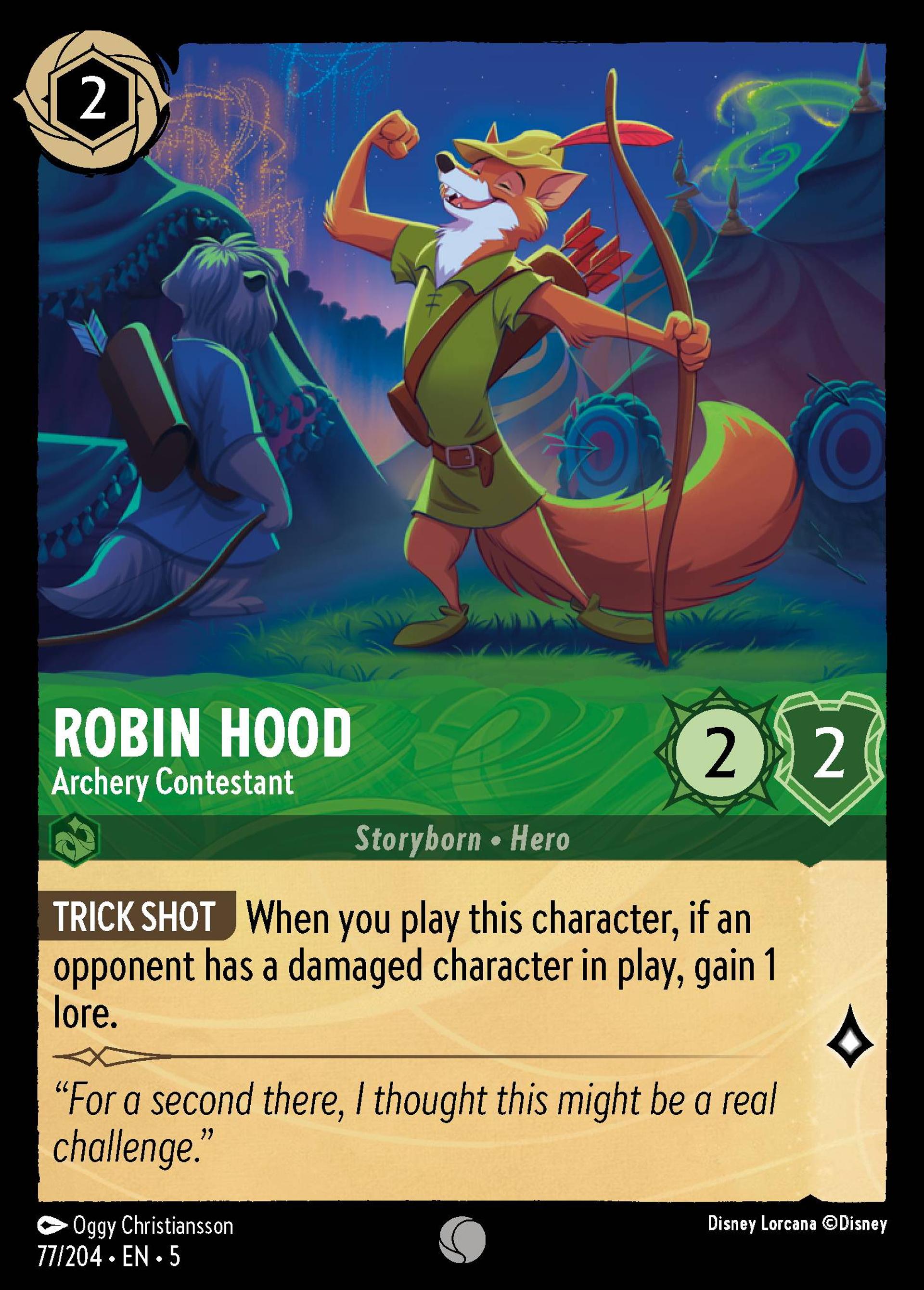 Robin Hood - Archery Contestant — Shimmering Skies — Lorcana
