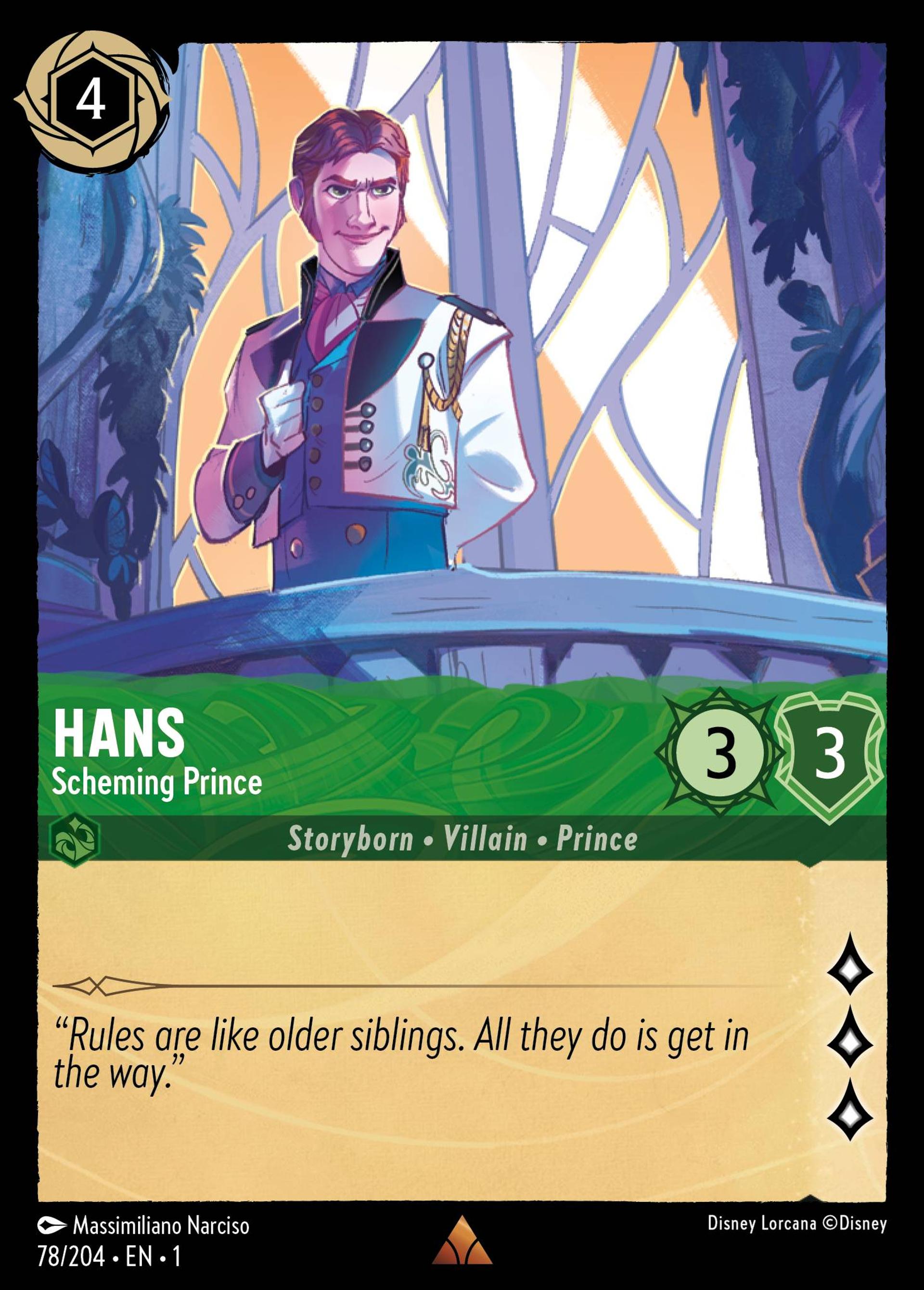 Hans - Scheming Prince — The First Chapter — Lorcana