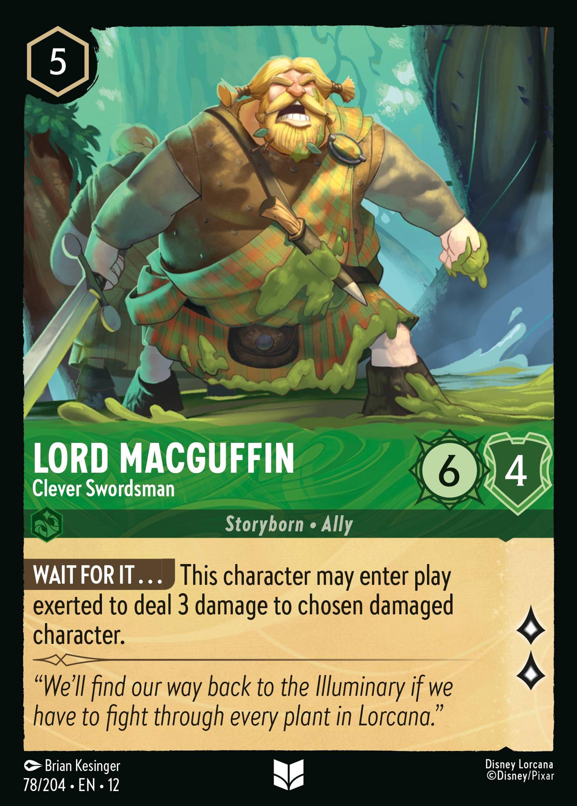 Seigneur MacGuffin - Épéiste brillant — Wilds Unknown — Lorcana