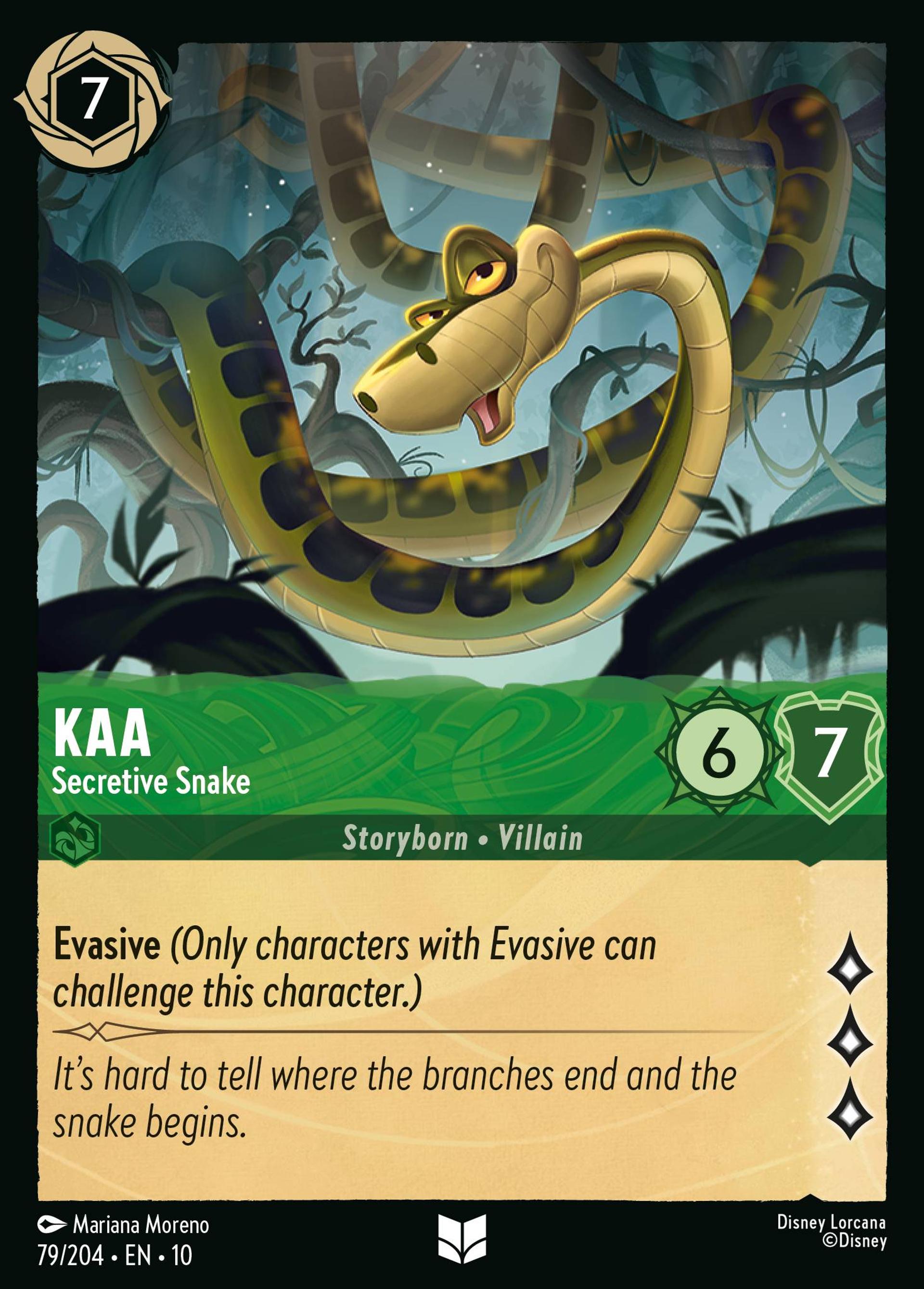 Kaa - Secretive Snake — Whispers in the Well — Lorcana