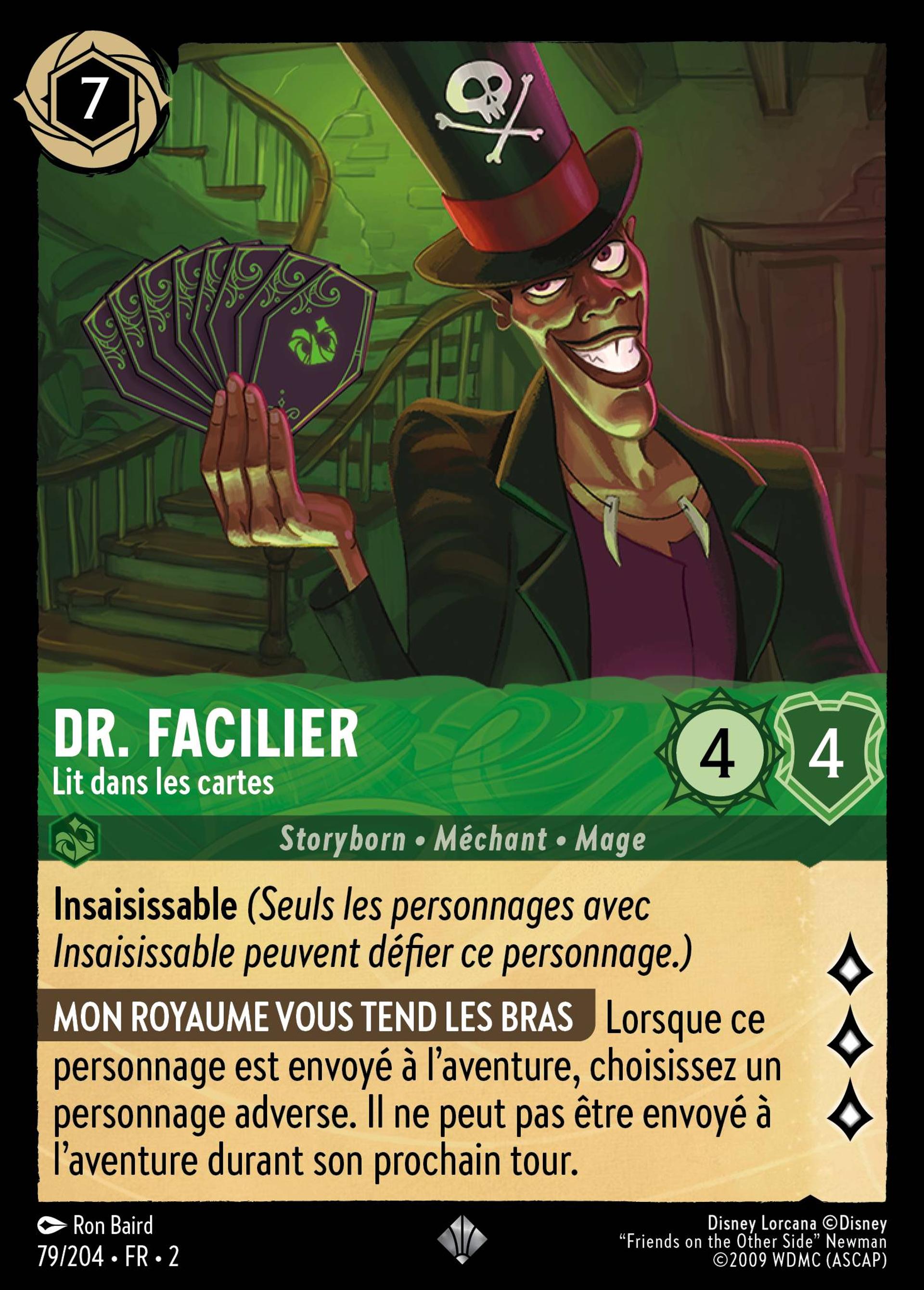 Dr. Facilier - Lit dans les cartes — Rise of the Floodborn — Lorcana
