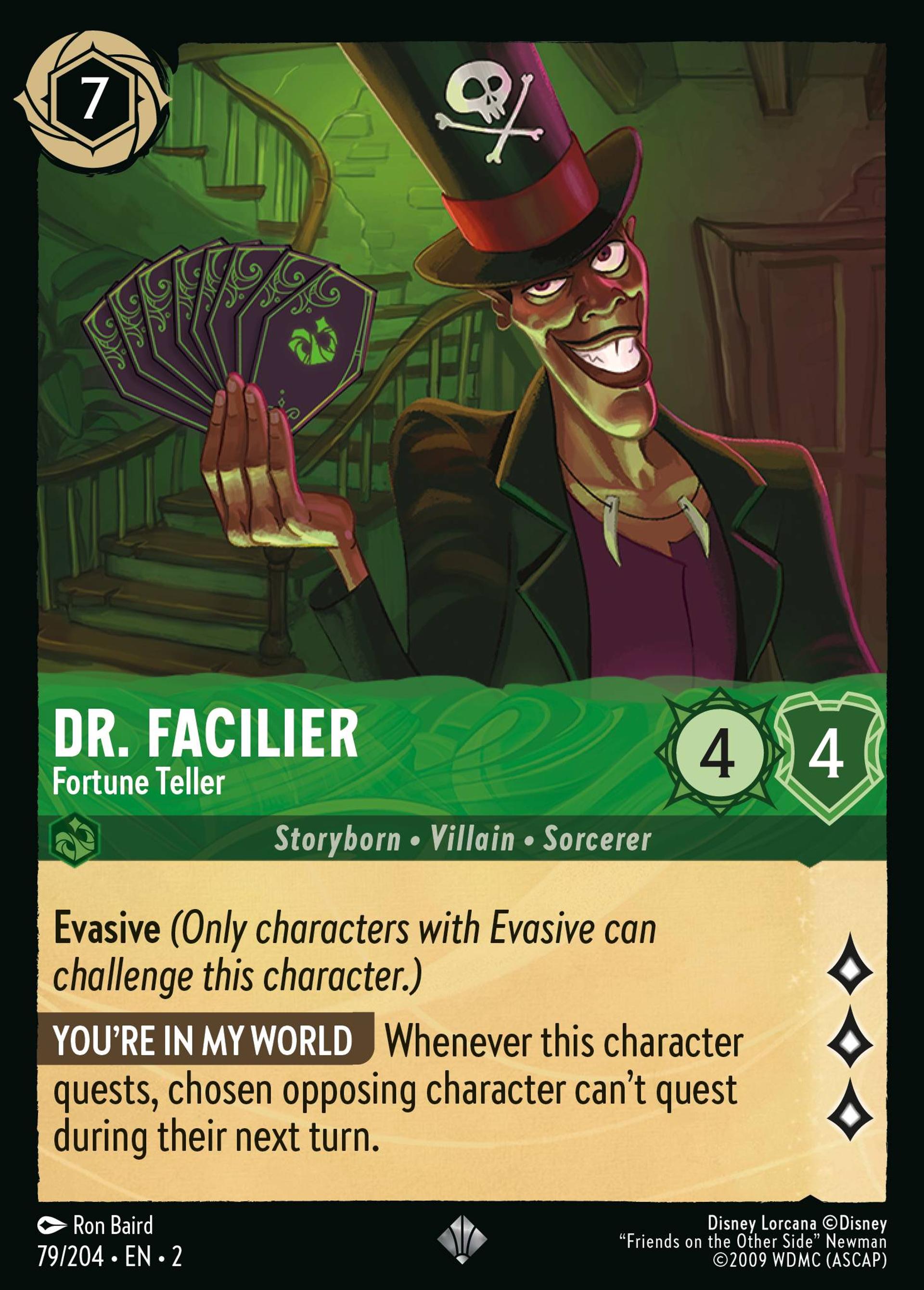 Dr. Facilier - Lit dans les cartes — Rise of the Floodborn — Lorcana