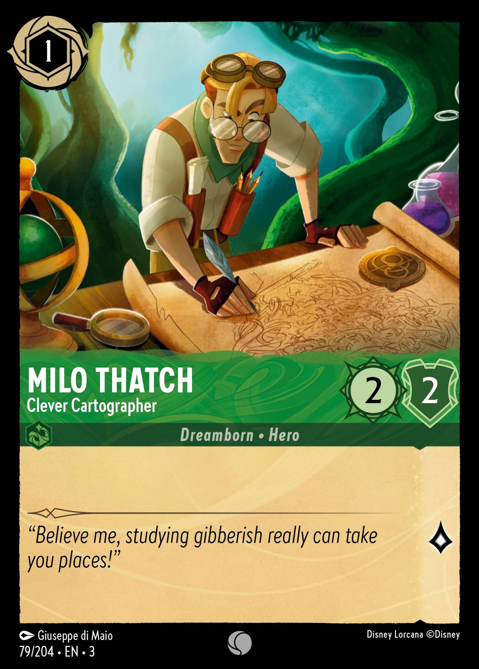 Milo Thatch - Clever Cartographer — Into the Inklands — Lorcana