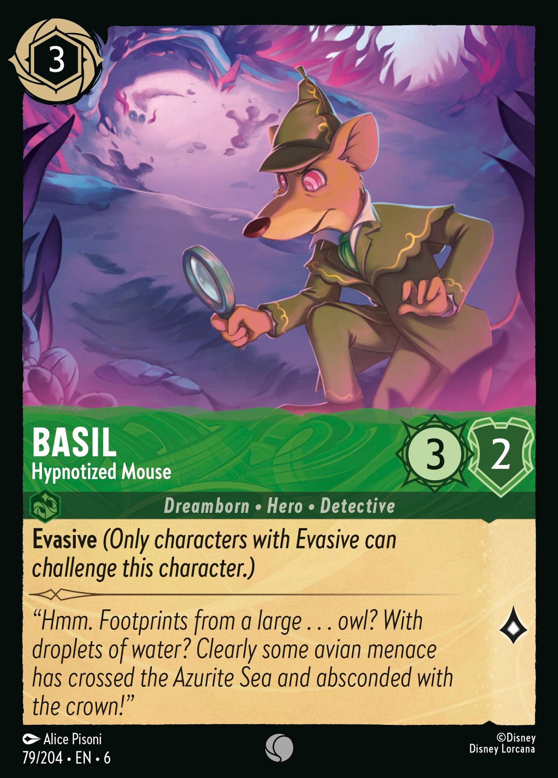 Basil - Hypnotized Mouse — Azurite Sea — Lorcana