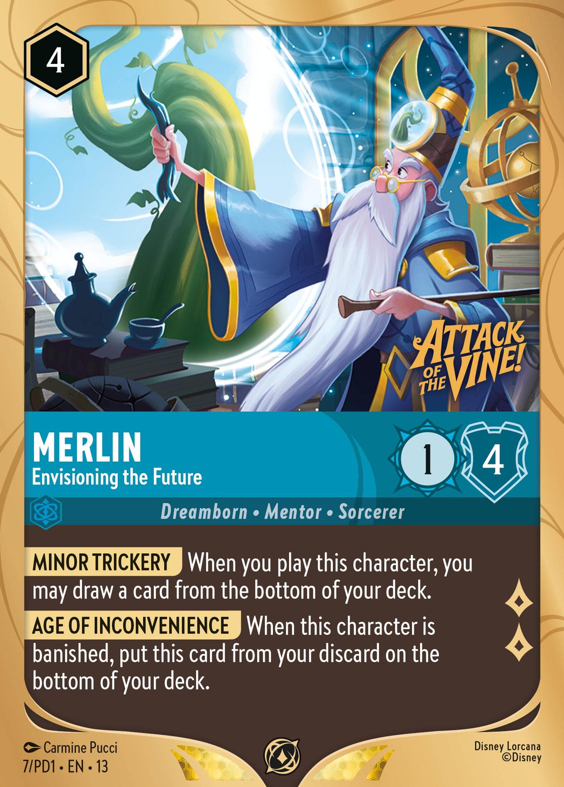 Merlin - Envisioning the Future — Prerelease Promos — Lorcana