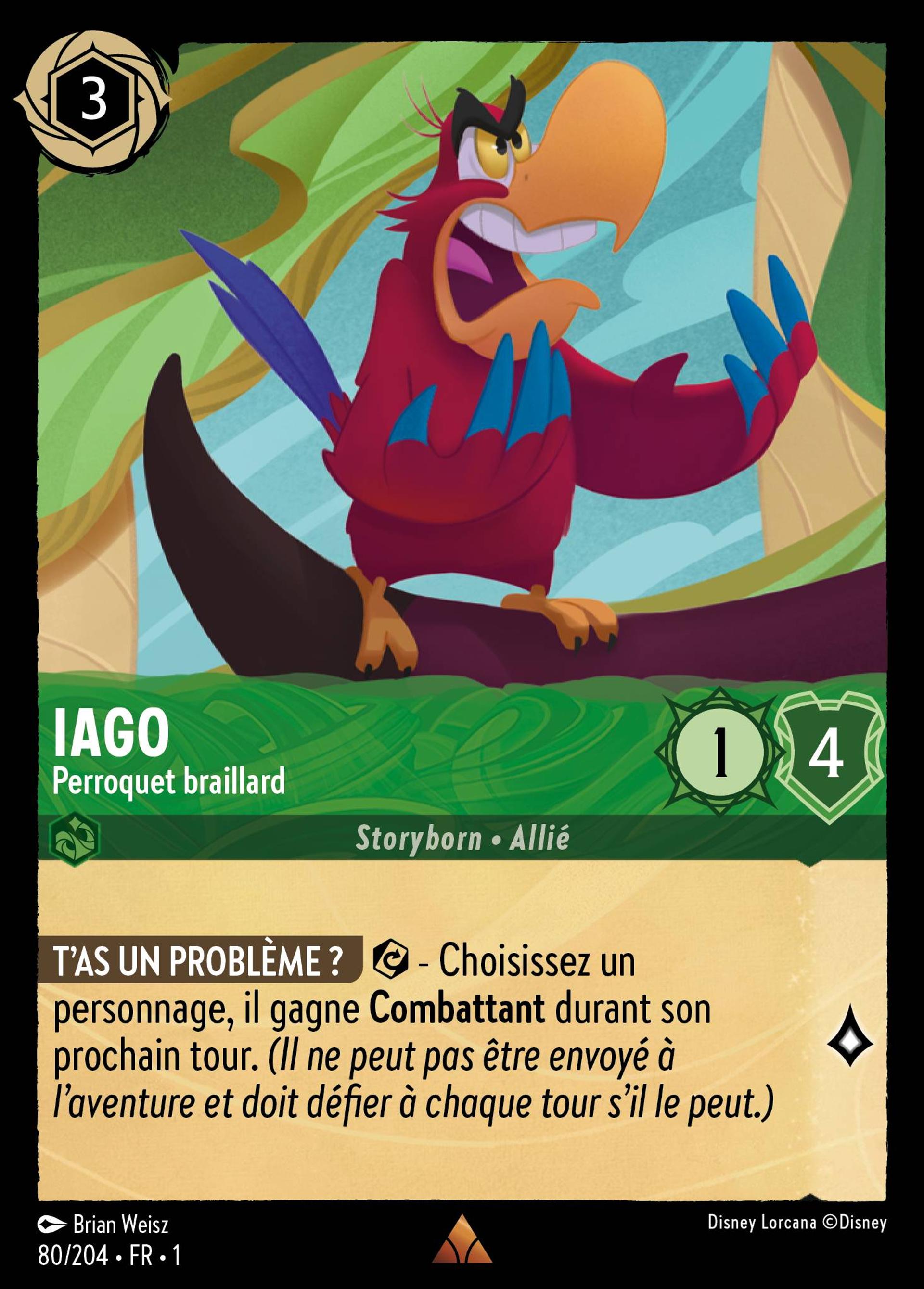 Iago - Perroquet braillard — The First Chapter — Lorcana