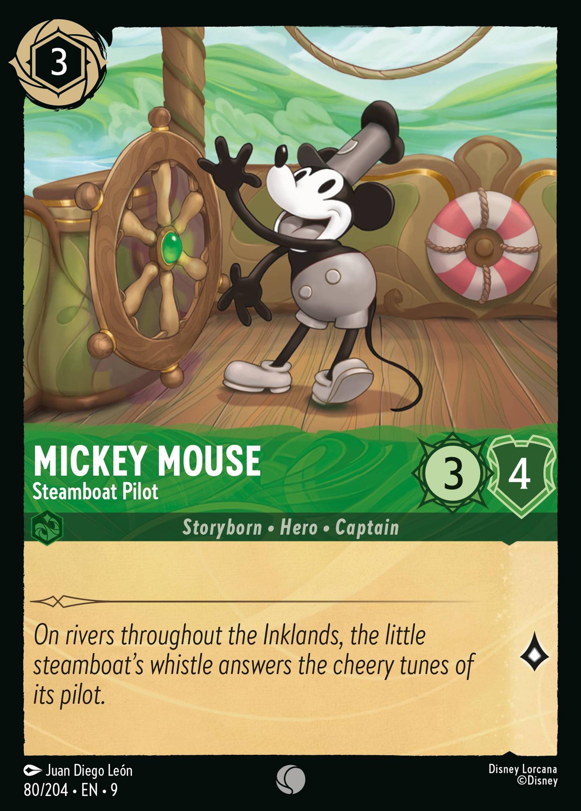 Mickey Mouse - Steamboat Pilot — Fabled — Lorcana