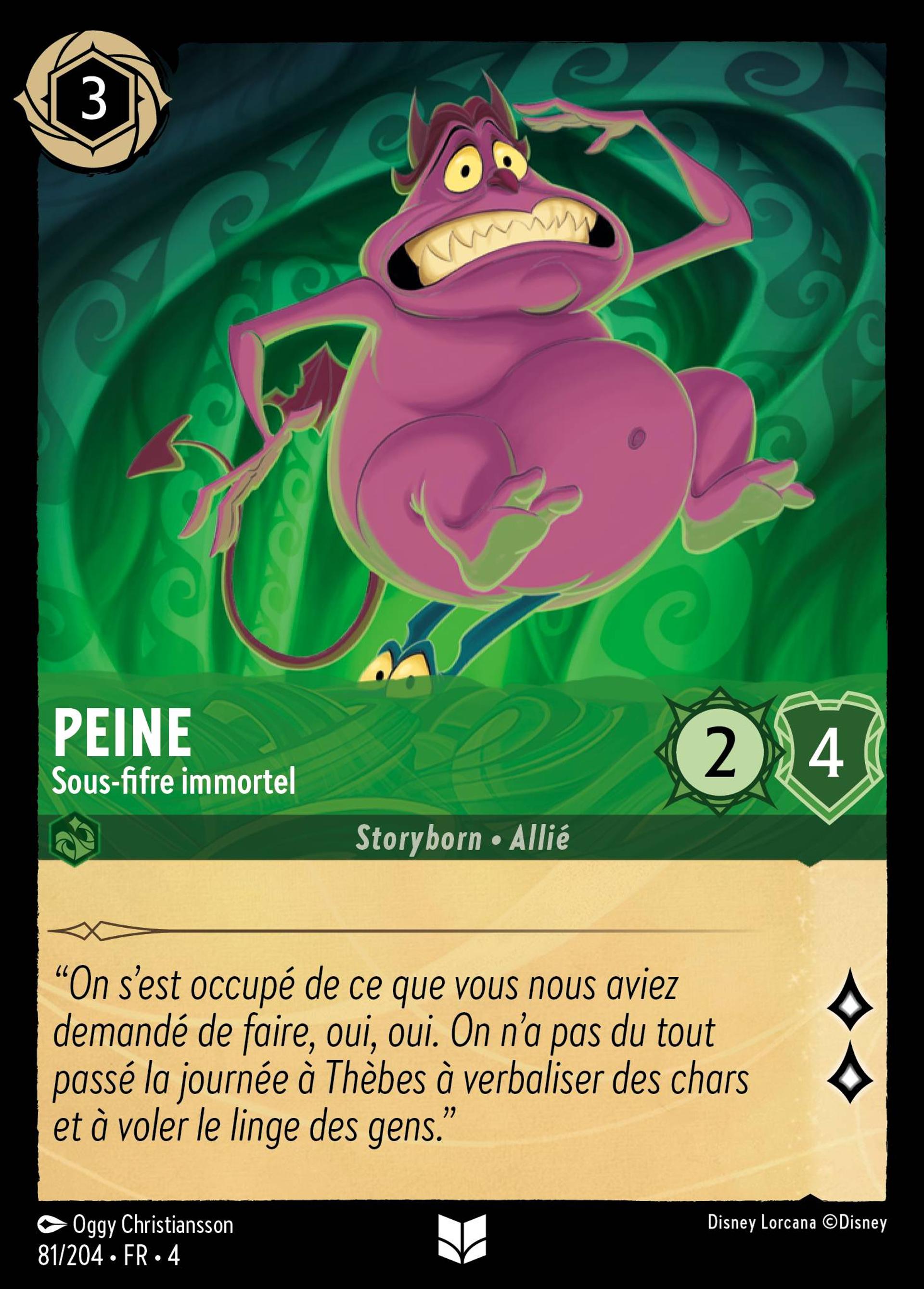 Peine - Sous-fifre immortel — Ursula's Return — Lorcana